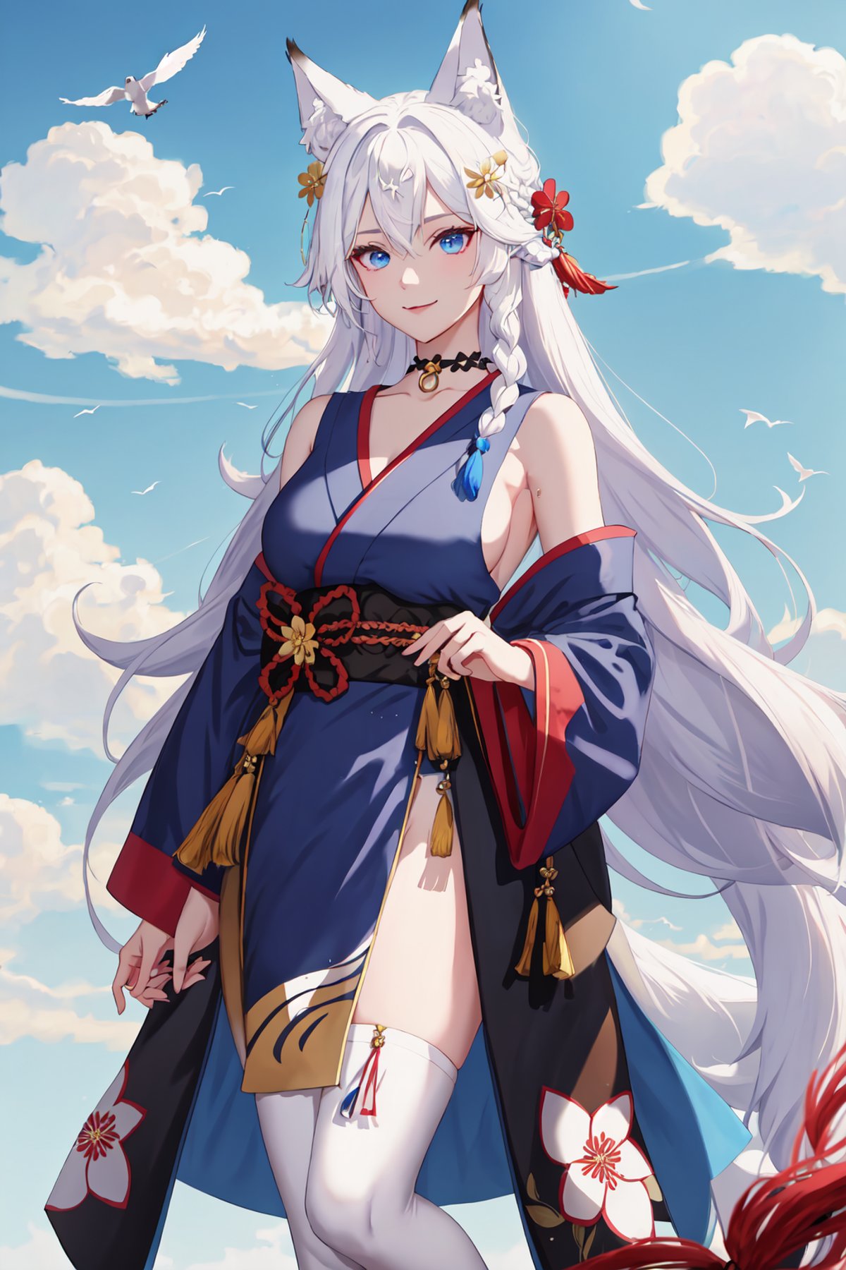 1girl,  :d,  animal ear fluff by Collapsed_Dreams on Tensor.Art