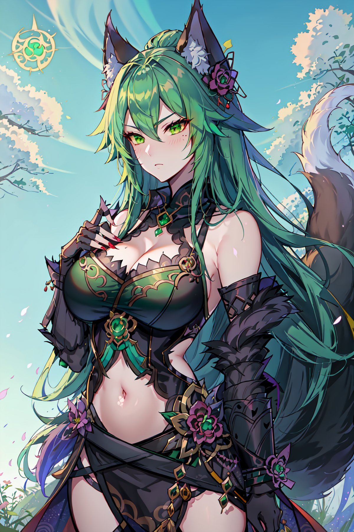 1girl,  armor,  bare shoulders by Collapsed_Dreams on Tensor.Art