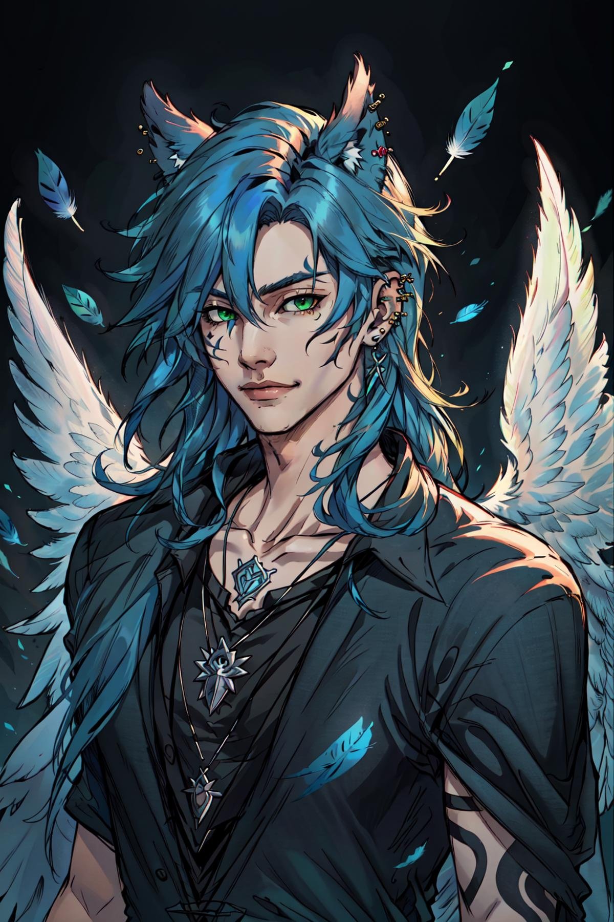 Duskfallcrew Art Style,  Aeron X'voor,  solo by Collapsed_Dreams on Tensor.Art