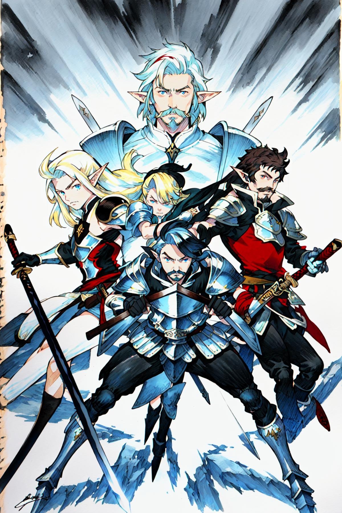 Bravely Default Style,  looking at viewer,  short hair by Collapsed_Dreams on Tensor.Art