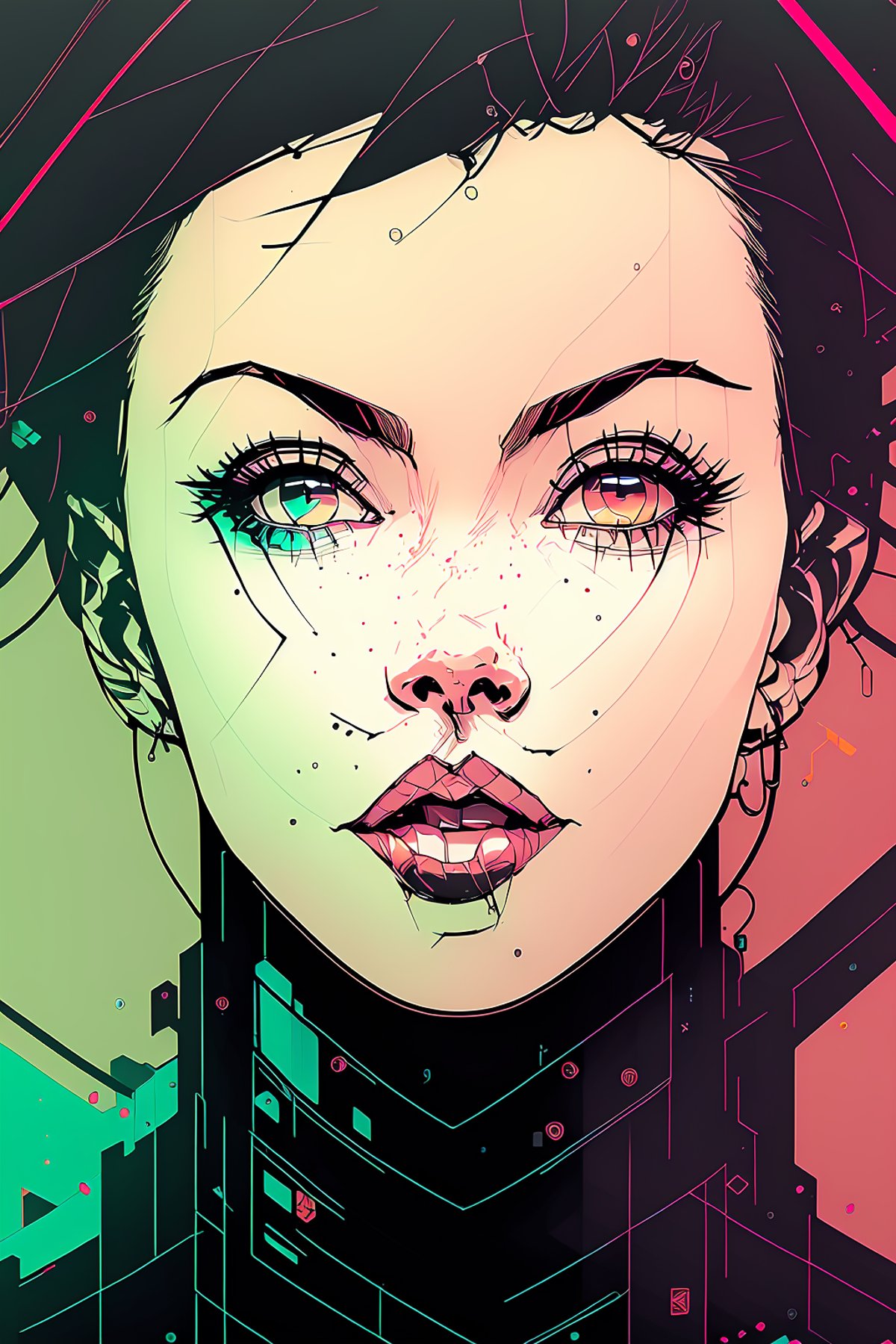 nvinkpunk,  dskHedspce,  1girl by Collapsed_Dreams on Tensor.Art