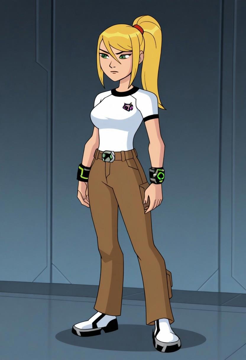 Ben10,  samus aran,  ponytail by GMind on Tensor.Art