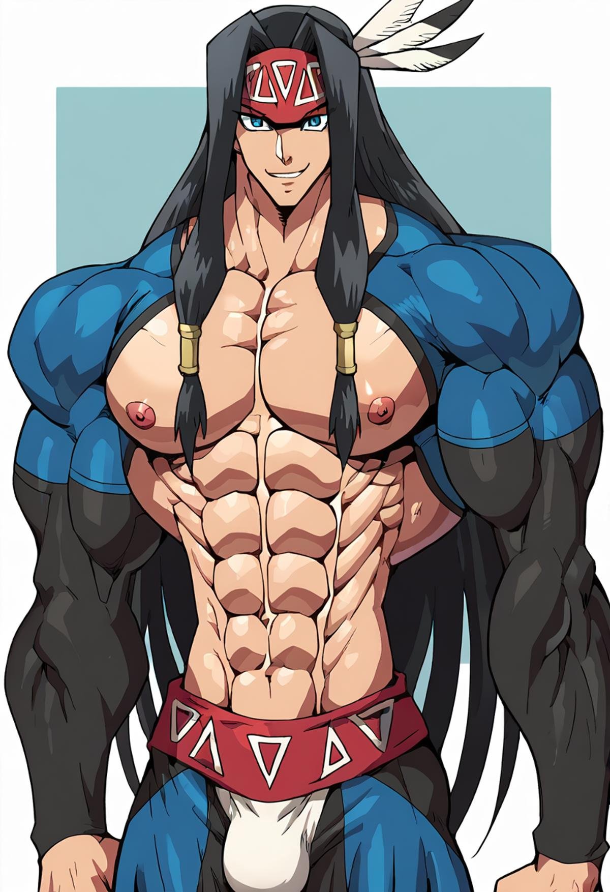 (muscular),  muscular male,  1man by R5050 on Tensor.Art