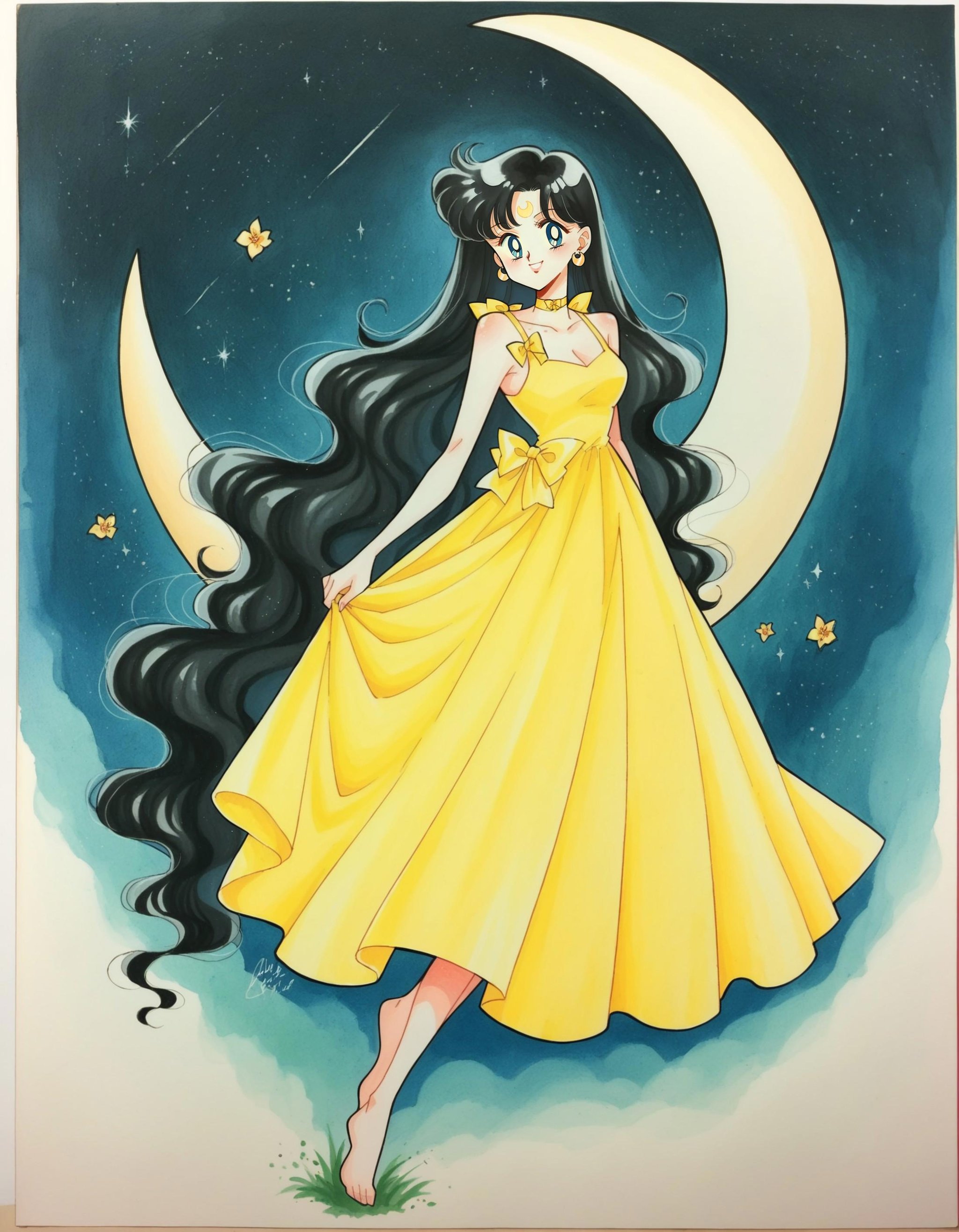 Naoko Takeuchi Style,  1girl,  solo by Collapsed_Dreams on Tensor.Art