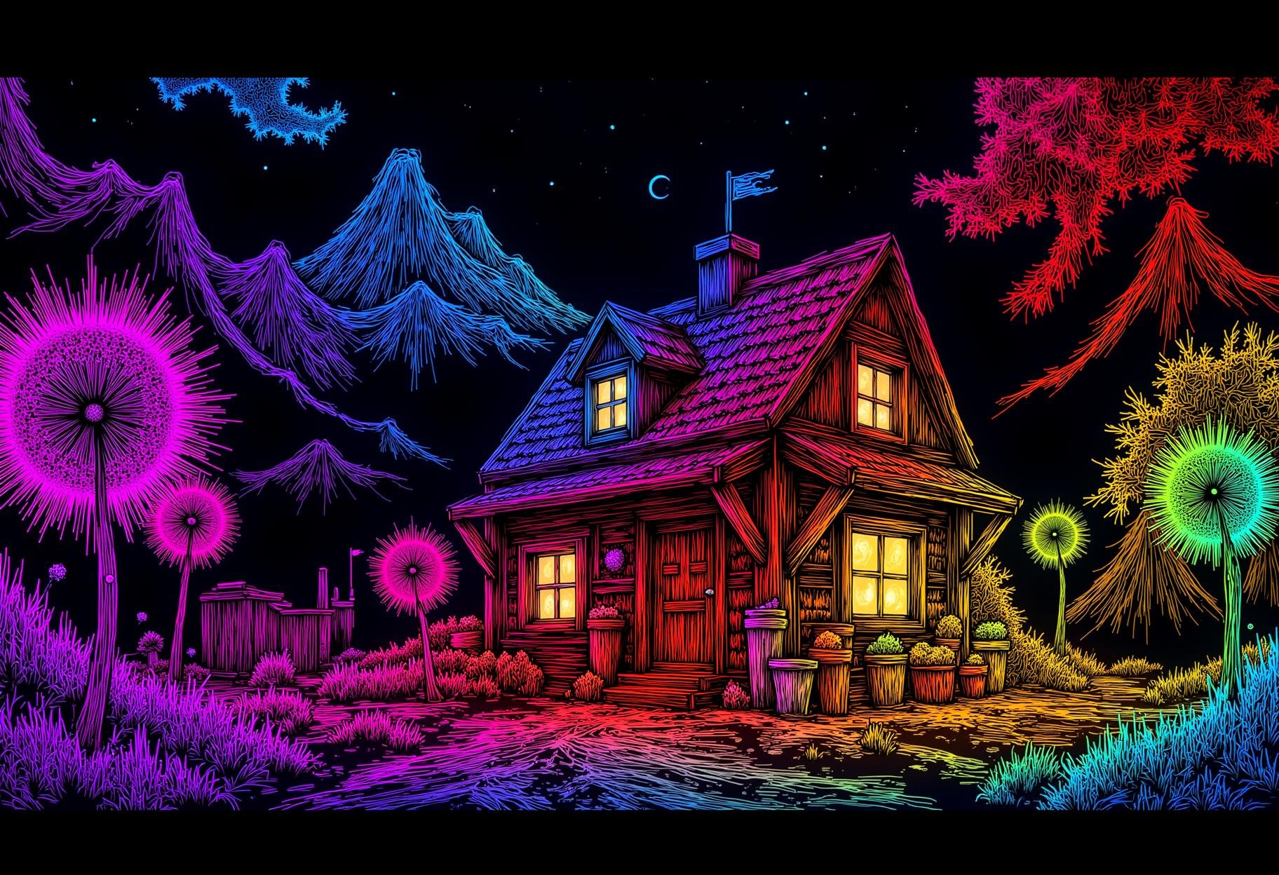 neon line art,  drawing,  black background by KevenG on Tensor.Art