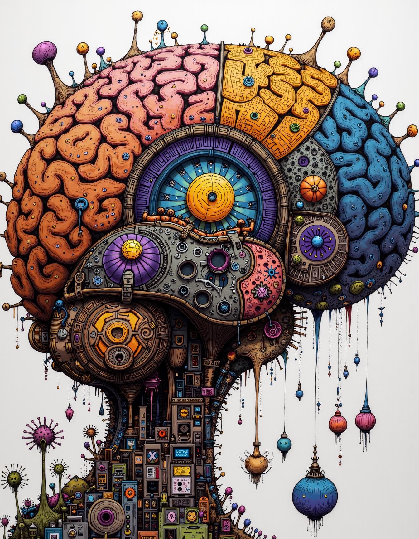 3d render,  intricate geometrical details,  inside a human brain by KevenG on Tensor.Art