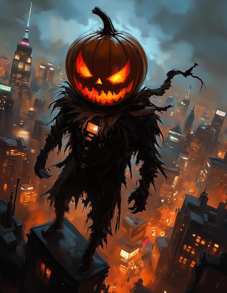 J4CK stands on a skyscraper rooftop,  looking over the glowing city below. The wind whips around him as J4CK prepares to l...