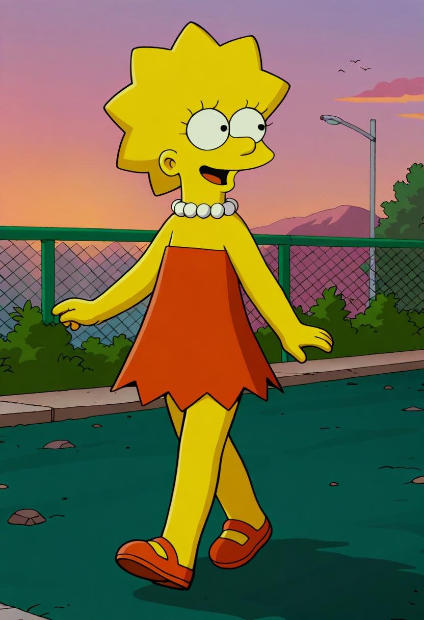 official art,  1girl,  lisa simpson by Nedok on Tensor.Art