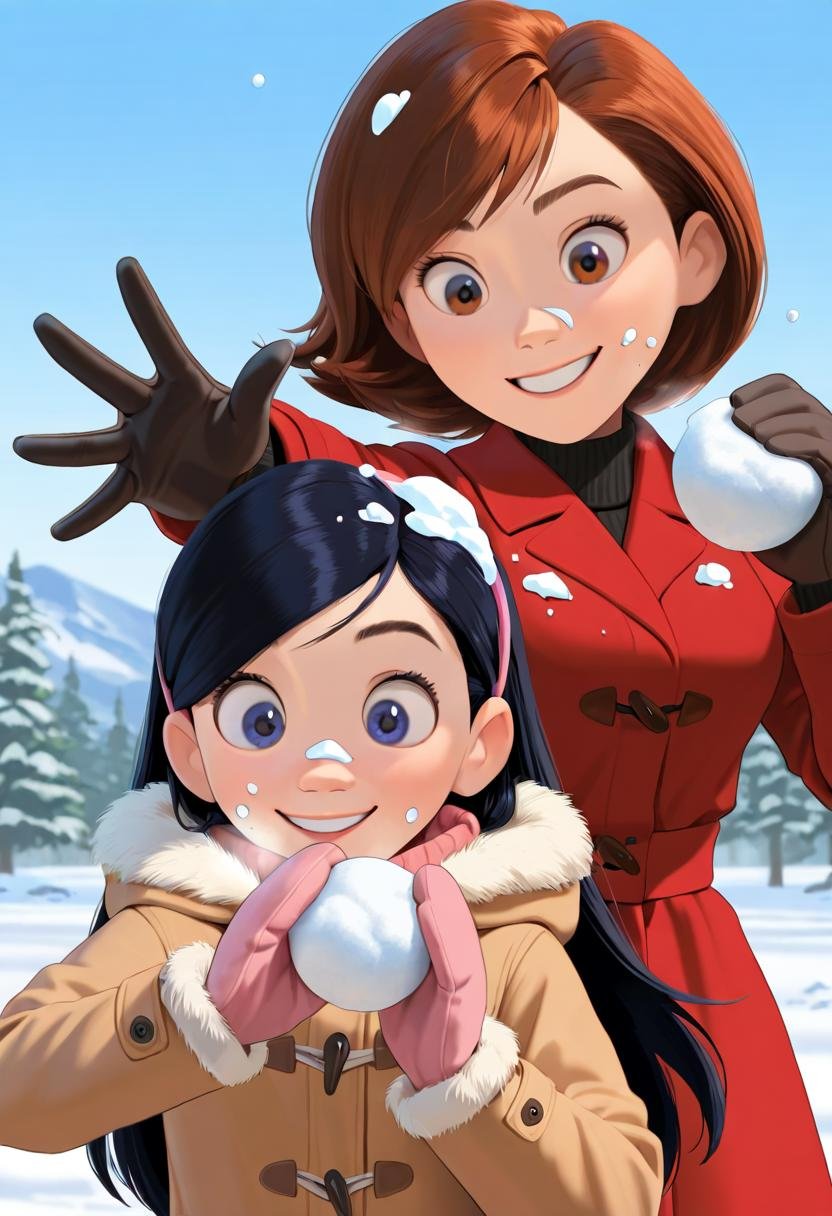 2girls,  helen,  violet parr by Nedok on Tensor.Art