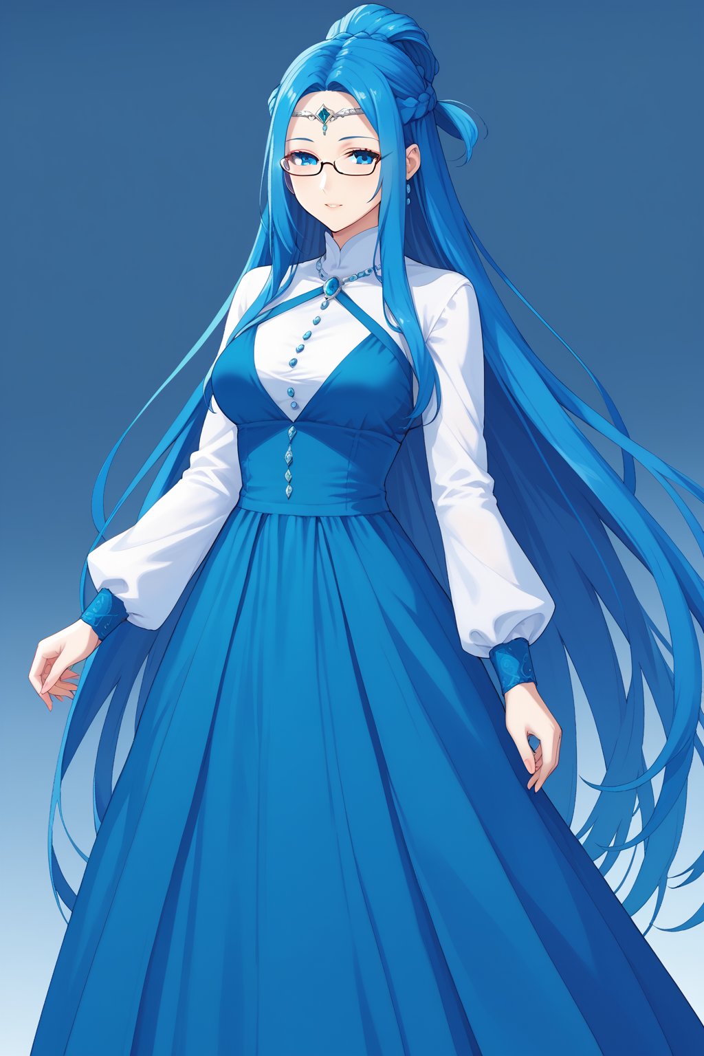 1 girl,  solo,  blue eyes by YANYAQIN on Tensor.Art