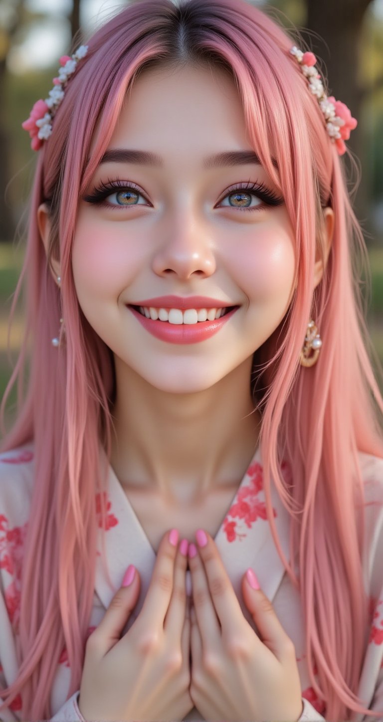 Kanroji Mitsuri. Yinxz Incredibly beautiful Latina woman,  ,  cheerful smile by AmandaM91 on Tensor.Art