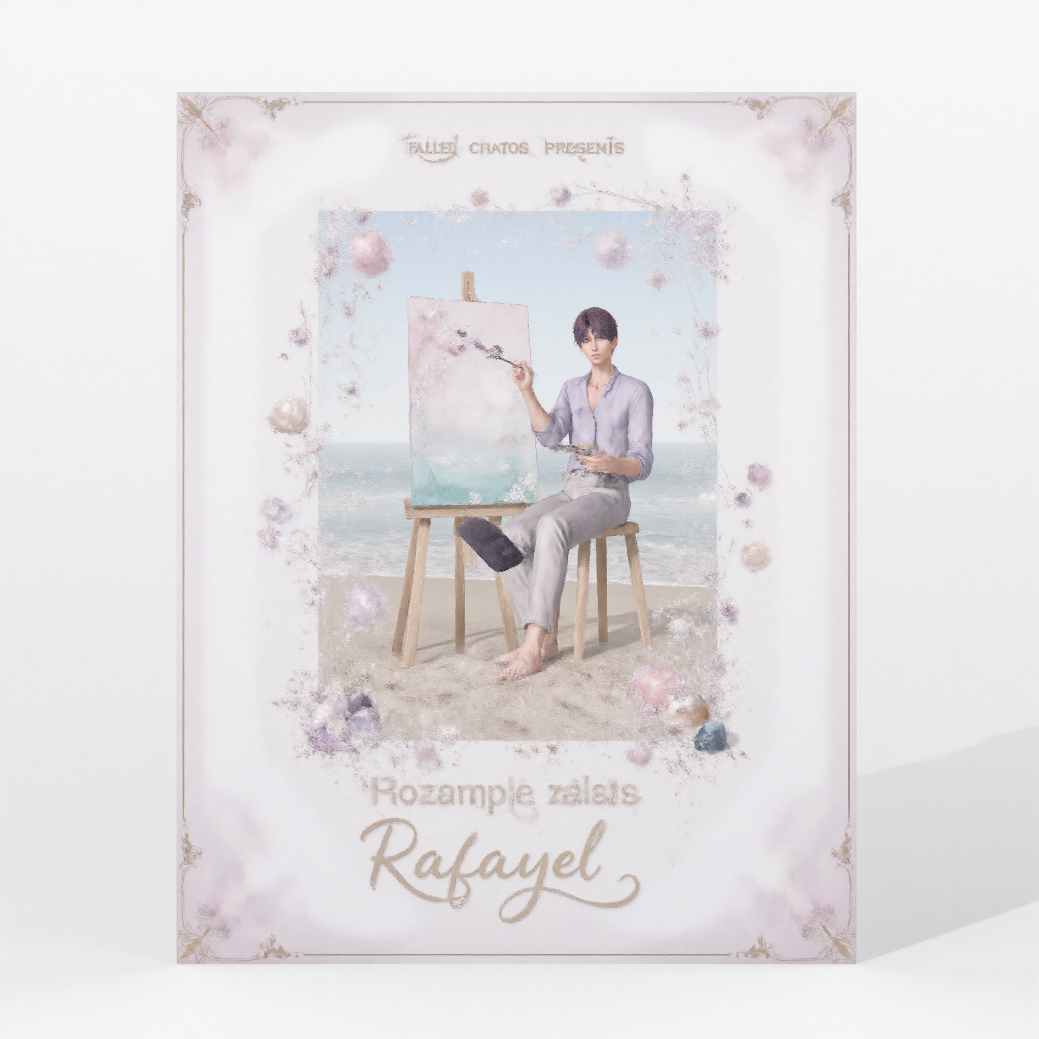 rafa_cf,  a tall,  slender young man with short purple middle-parted wavy hair and split-tone eyes (blue on top by chaotic...