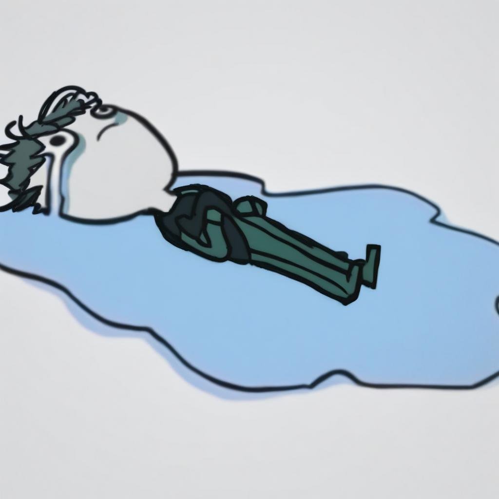 mikus-concept,  lying down,  puddle of tears by Vadigr123 on Tensor.Art