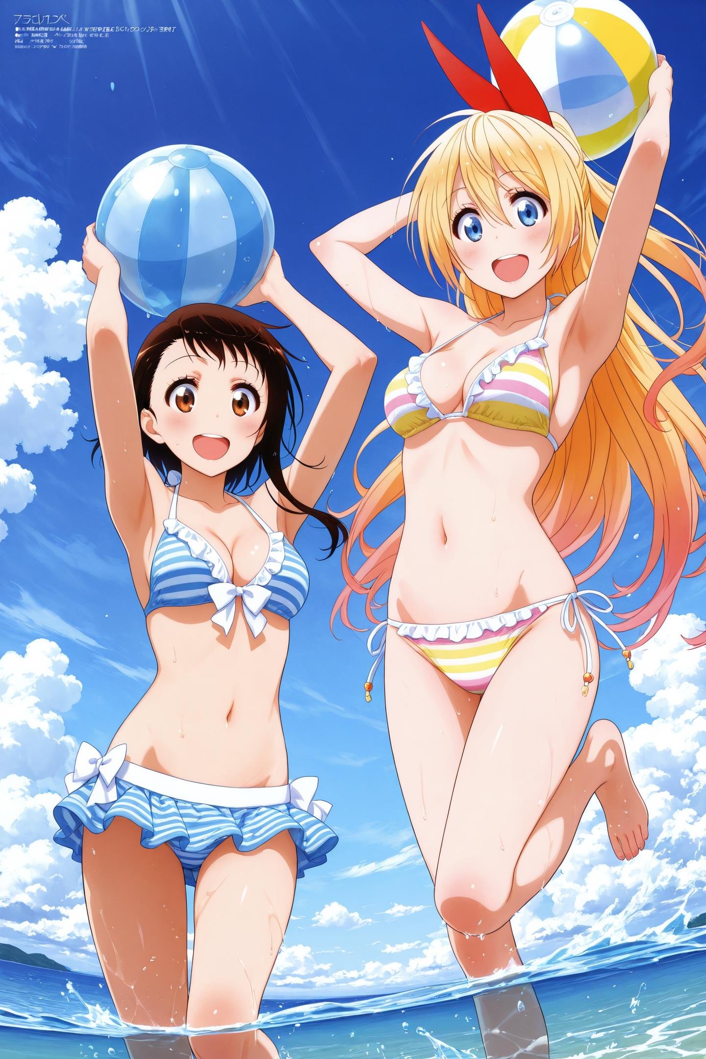 Anime Style,  multiple girls,  Kirisaki Chitoge by flyx3 on Tensor.Art