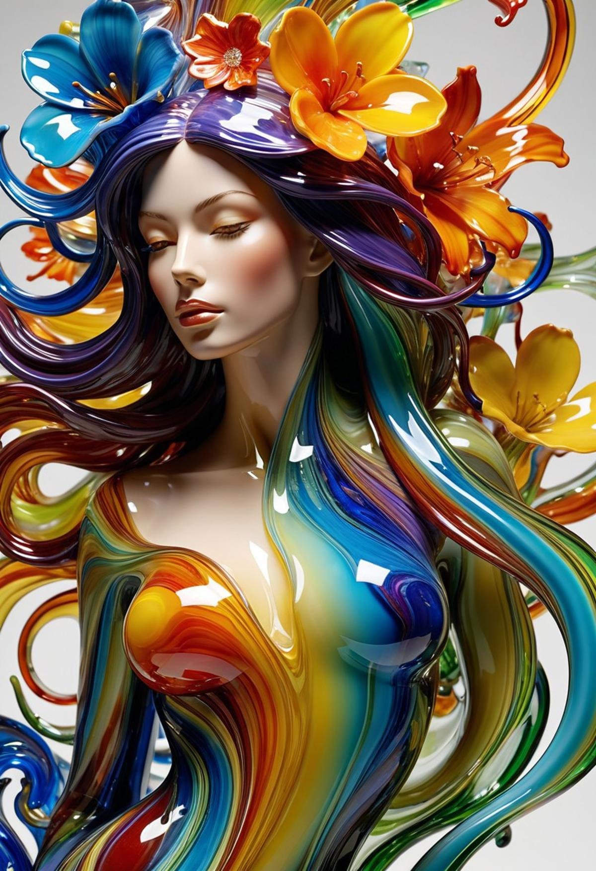 imagine a World Morph made out of [liquid multicolored Murano art glass]. When you use these images to train a LoRA,  it a...