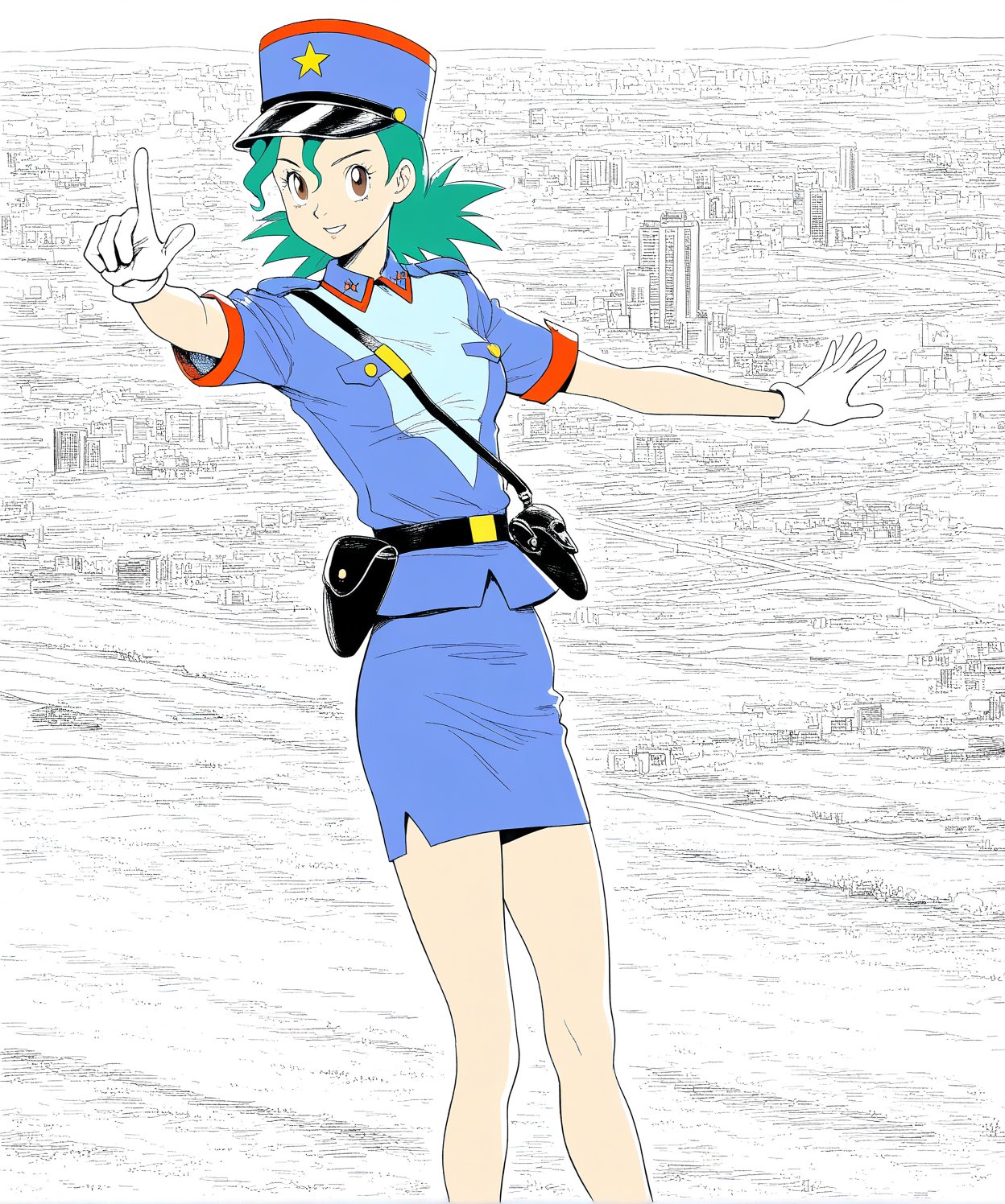 Officer_jenny,  gloves,  white_gloves by Archerfishm on Tensor.Art