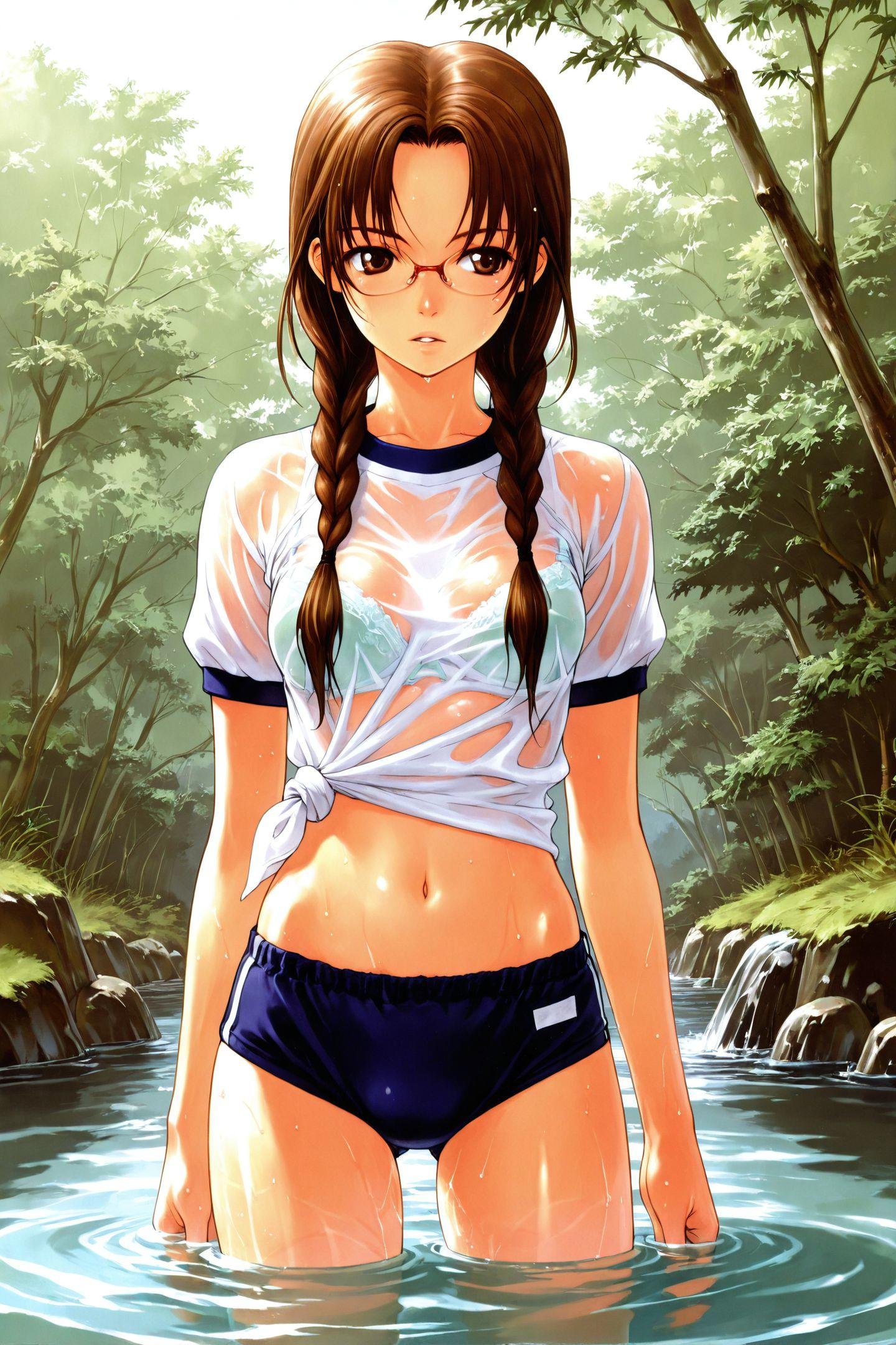 1girl,  solo,  twin braids by flyx3 on Tensor.Art
