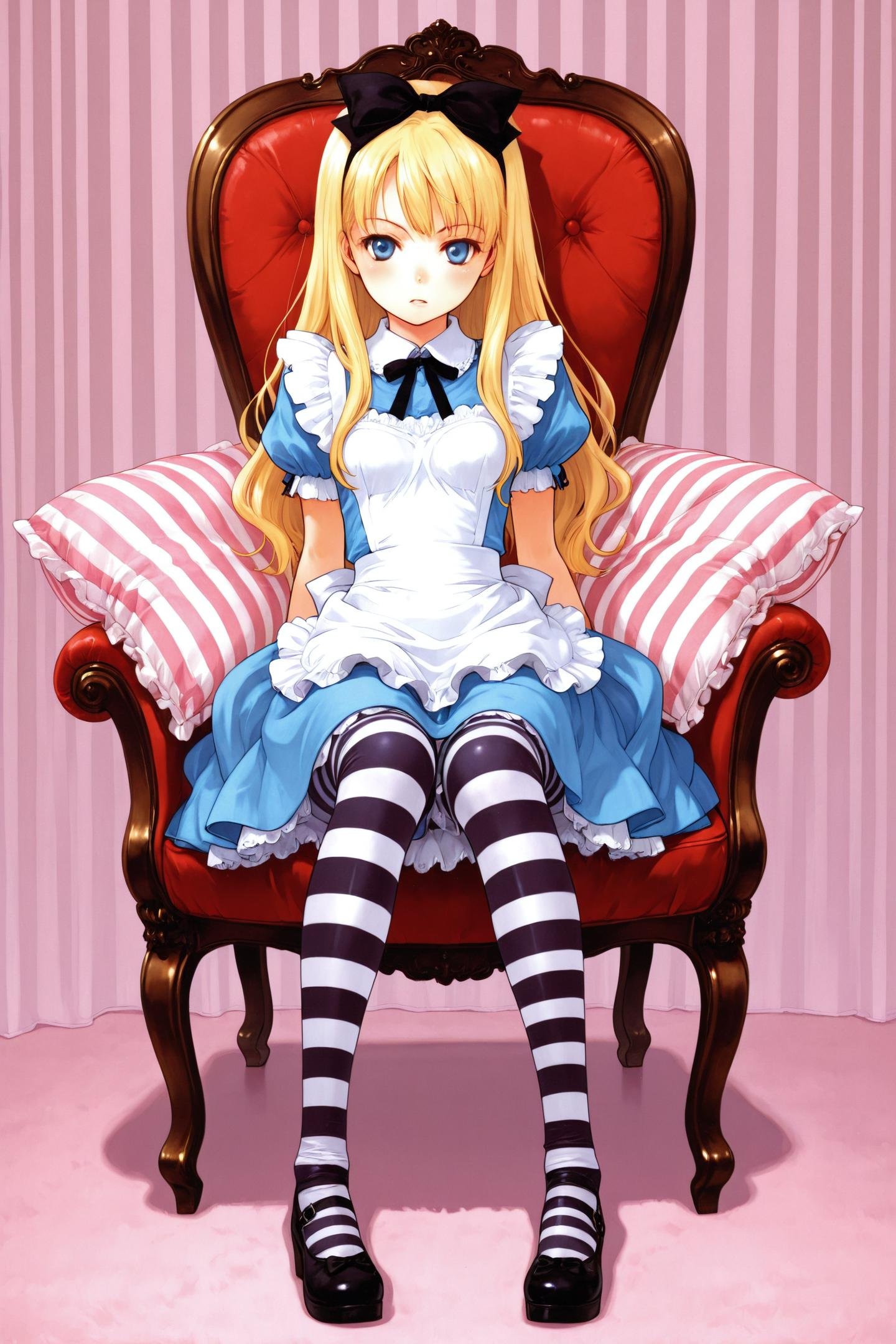 1girl,  solo,  striped clothes by flyx3 on Tensor.Art
