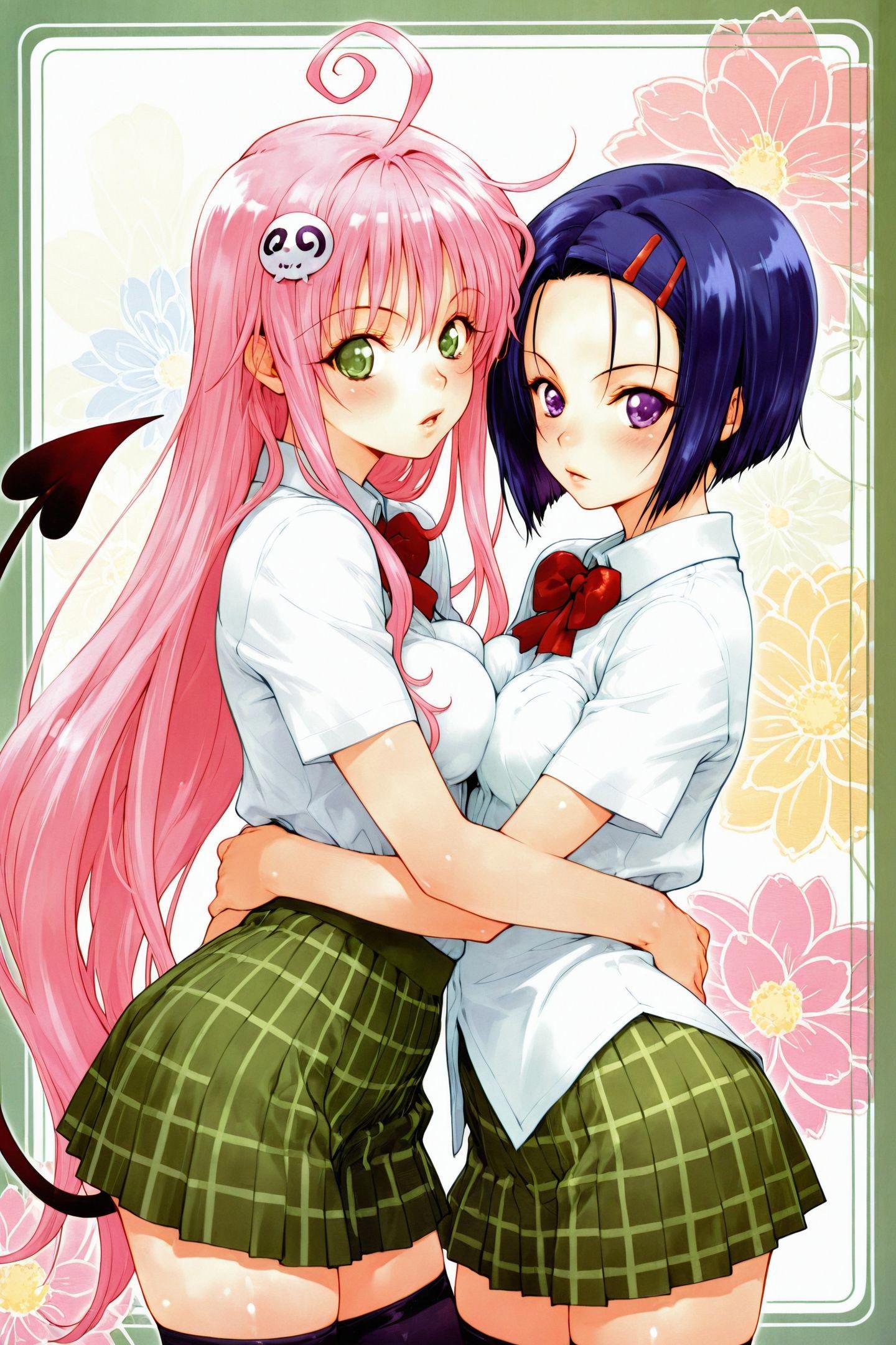 lala satalin deviluke,  haruna sairenji,  2girls by flyx3 on Tensor.Art