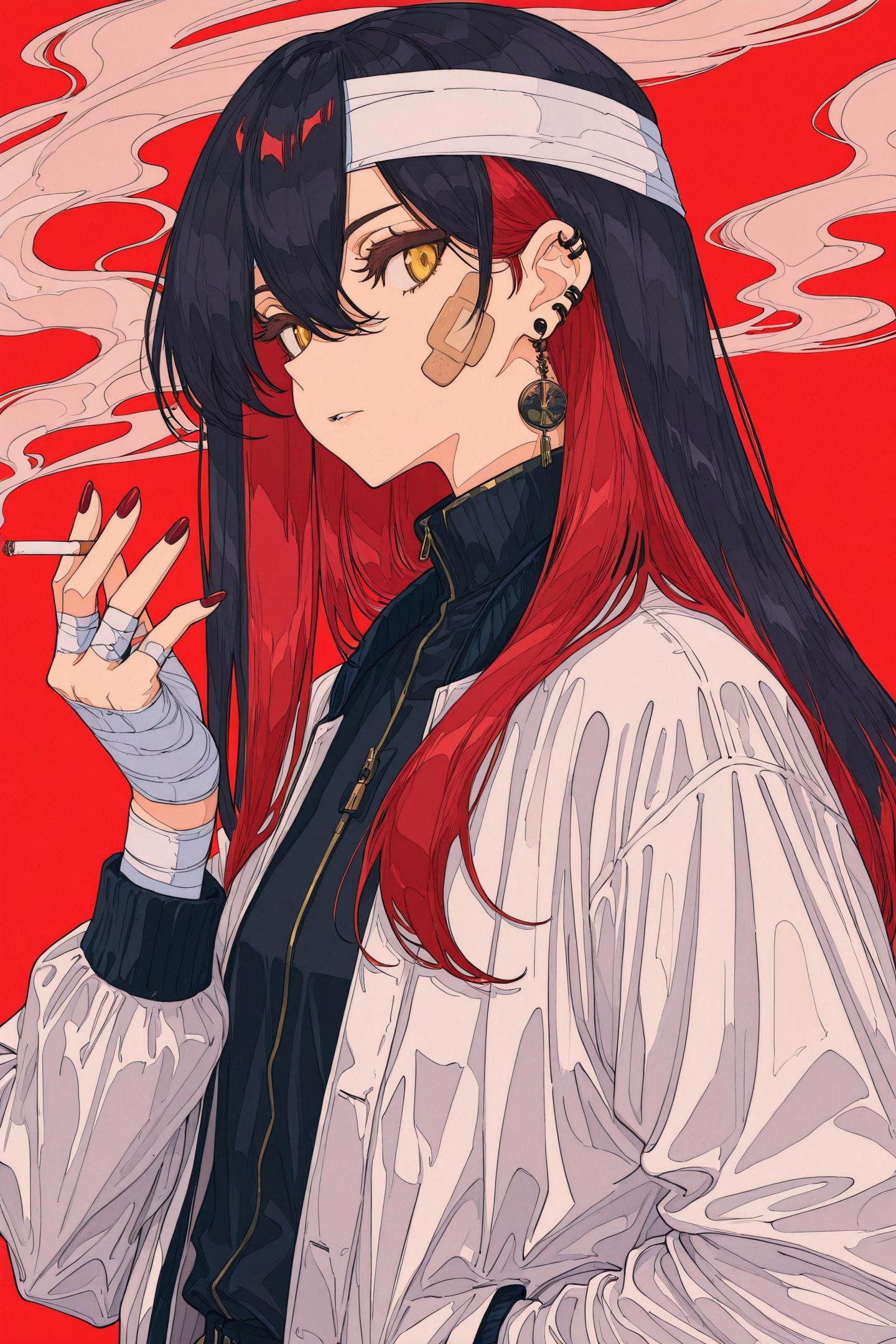 solo,  1girl,  bandages by flyx3 on Tensor.Art