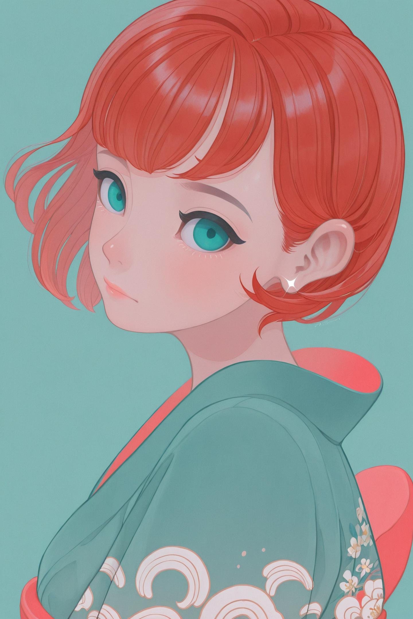 solo,  1girl,  earrings by flyx3 on Tensor.Art
