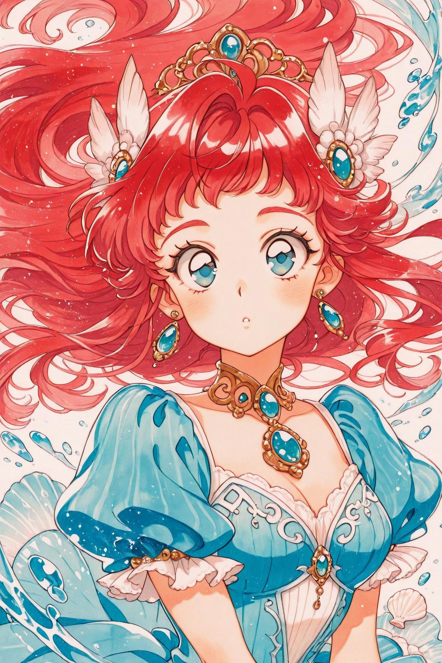 1girl,  solo,  red hair by flyx3 on Tensor.Art
