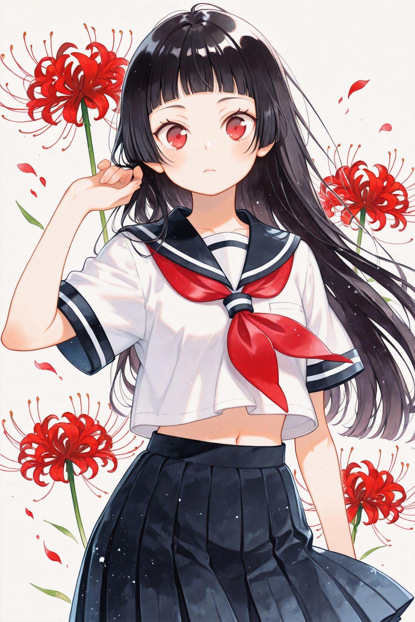 Enma Ai,  1girl,  flower by flyx3 on Tensor.Art