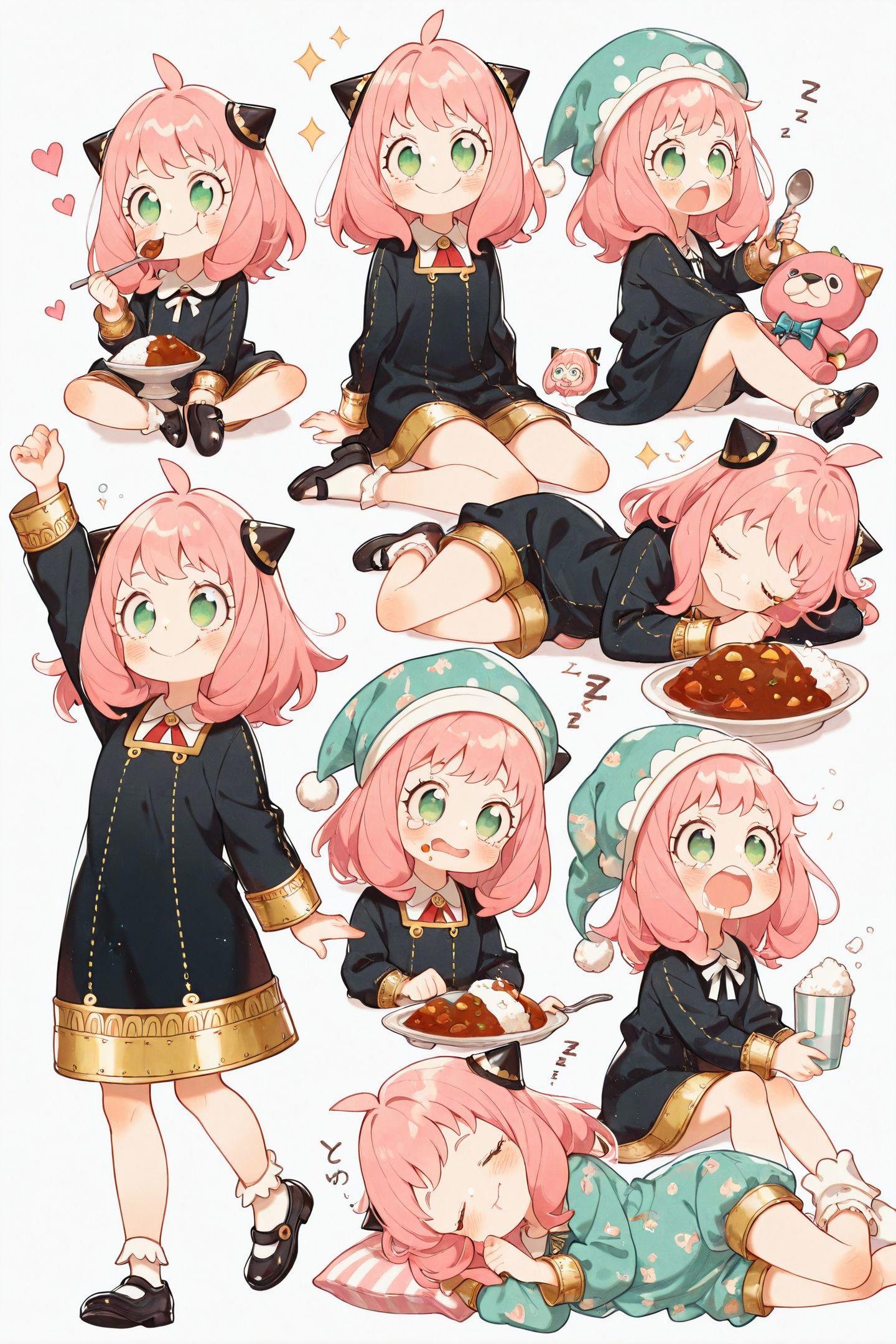 anya \(spy x family\),  pink hair,  child by flyx3 on Tensor.Art