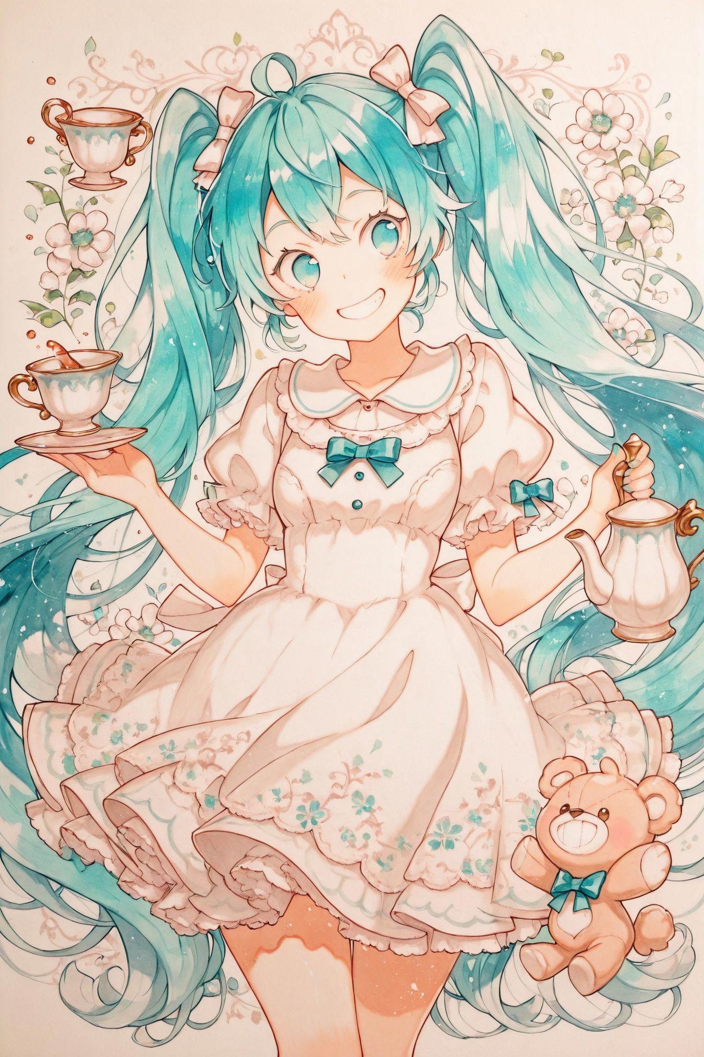 1girl,  teacup,  smile by flyx3 on Tensor.Art
