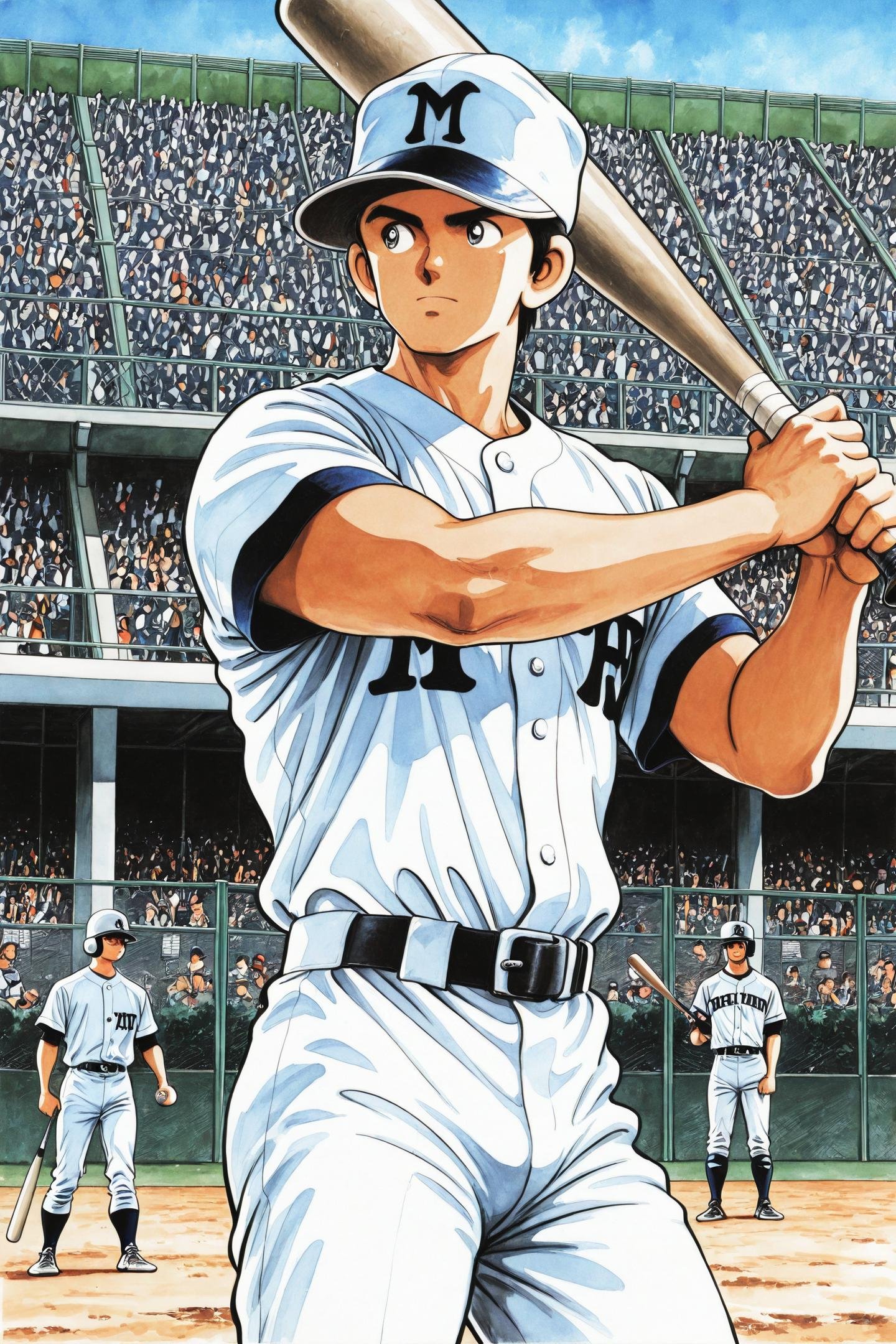 1boy,  baseball bat,  baseball uniform by flyx3 on Tensor.Art