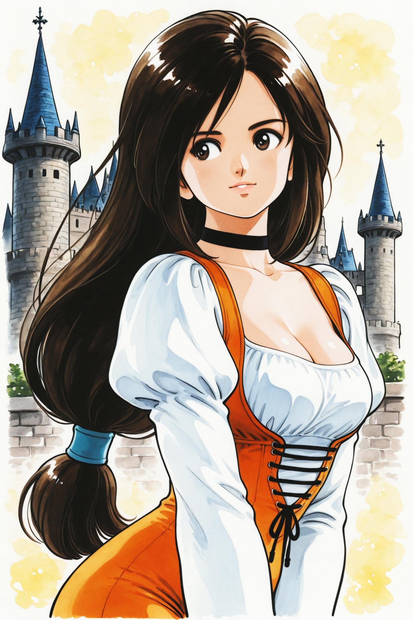 garnet til alexandros xvii,  1girl,  orange bodysuit by flyx3 on Tensor.Art