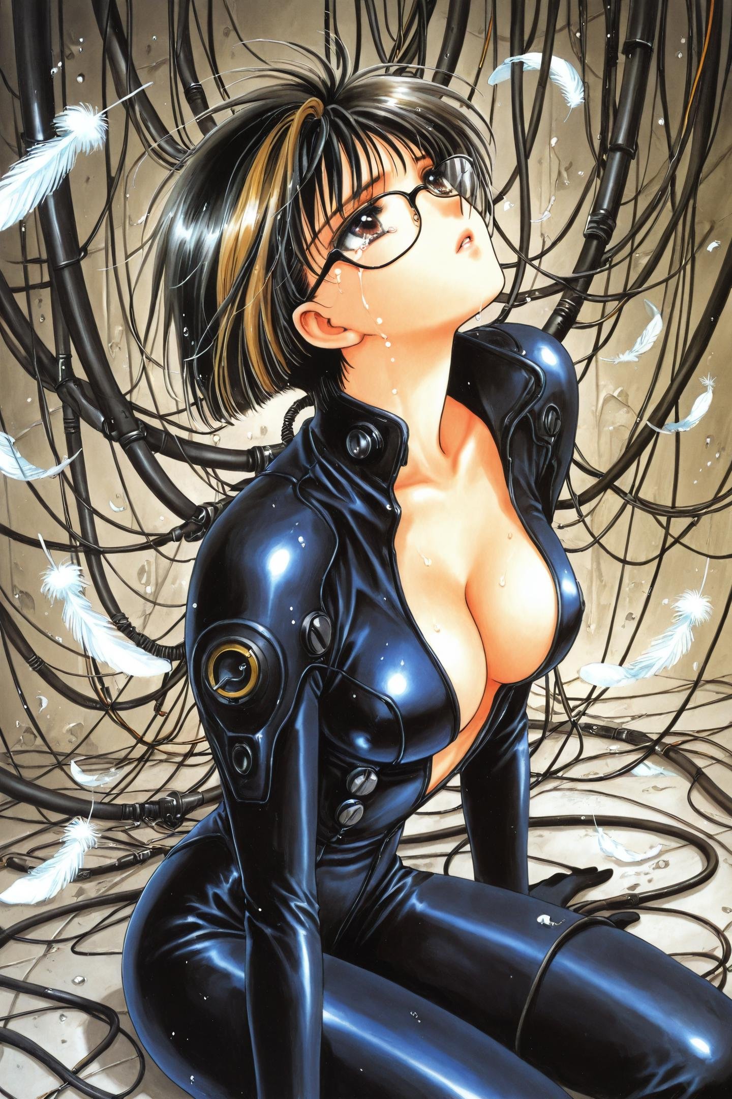 1girl,  Satsuki Yatouji,  black eyewear by flyx3 on Tensor.Art