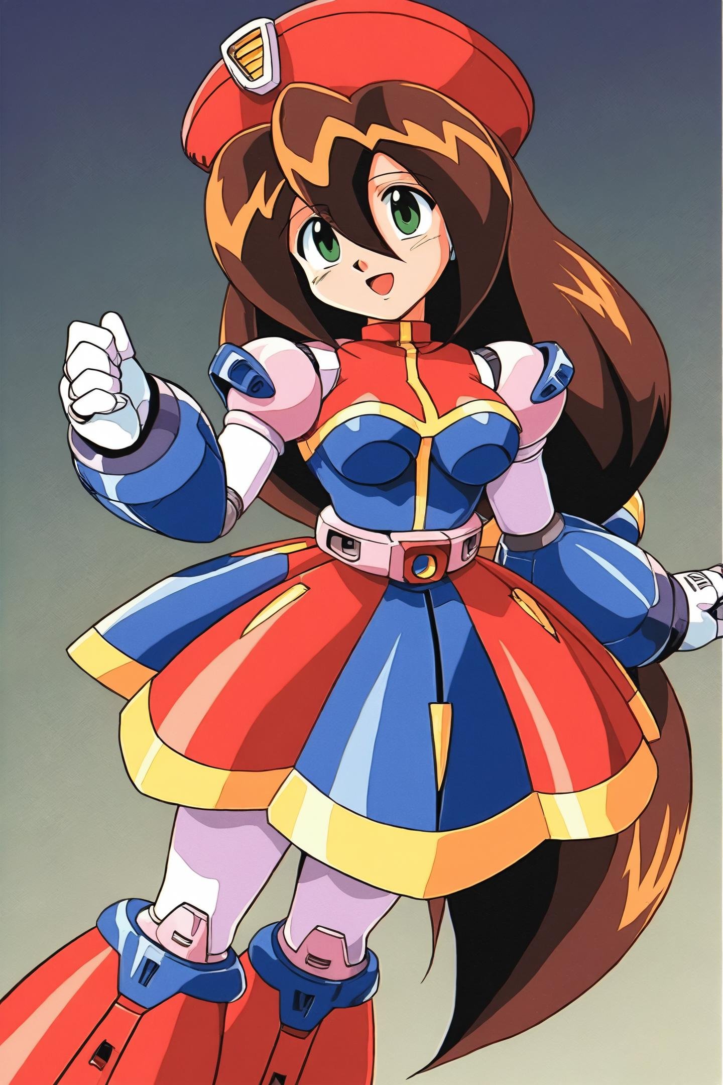 iris \(mega man\),  1girl,  brown hair by flyx3 on Tensor.Art