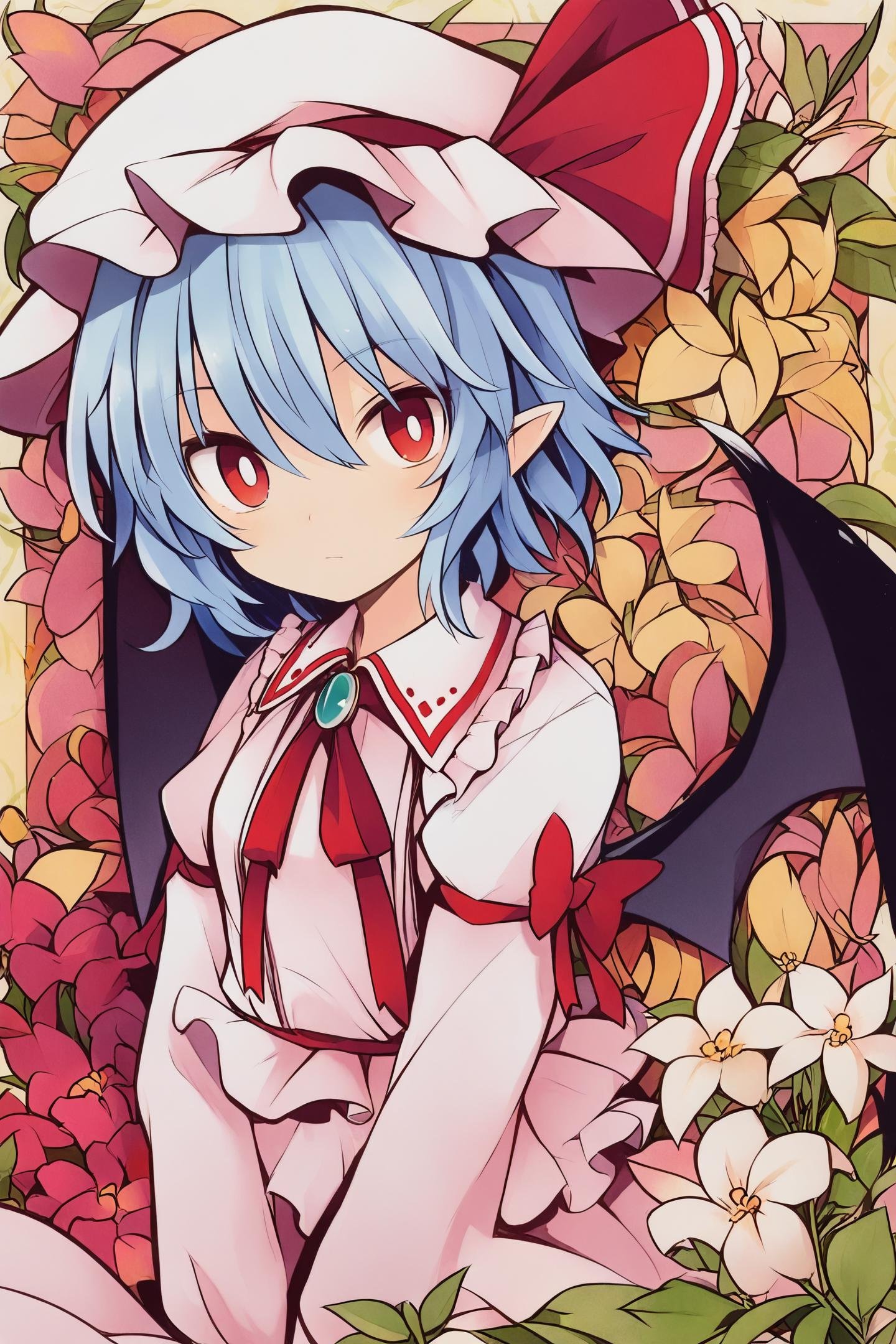 1girl,  solo,  remilia scarlet by flyx3 on Tensor.Art