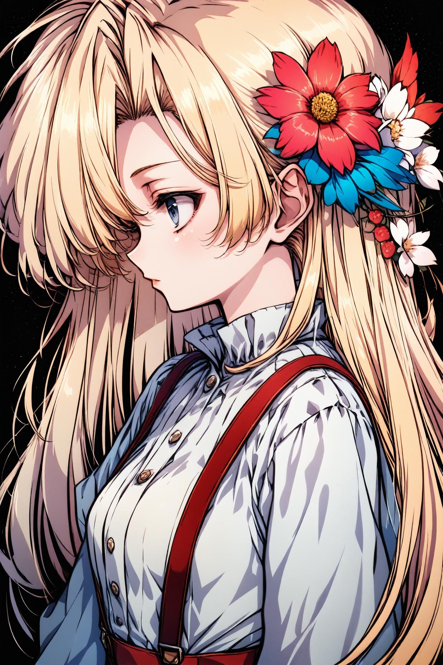 1girl,  solo,  flower by flyx3 on Tensor.Art