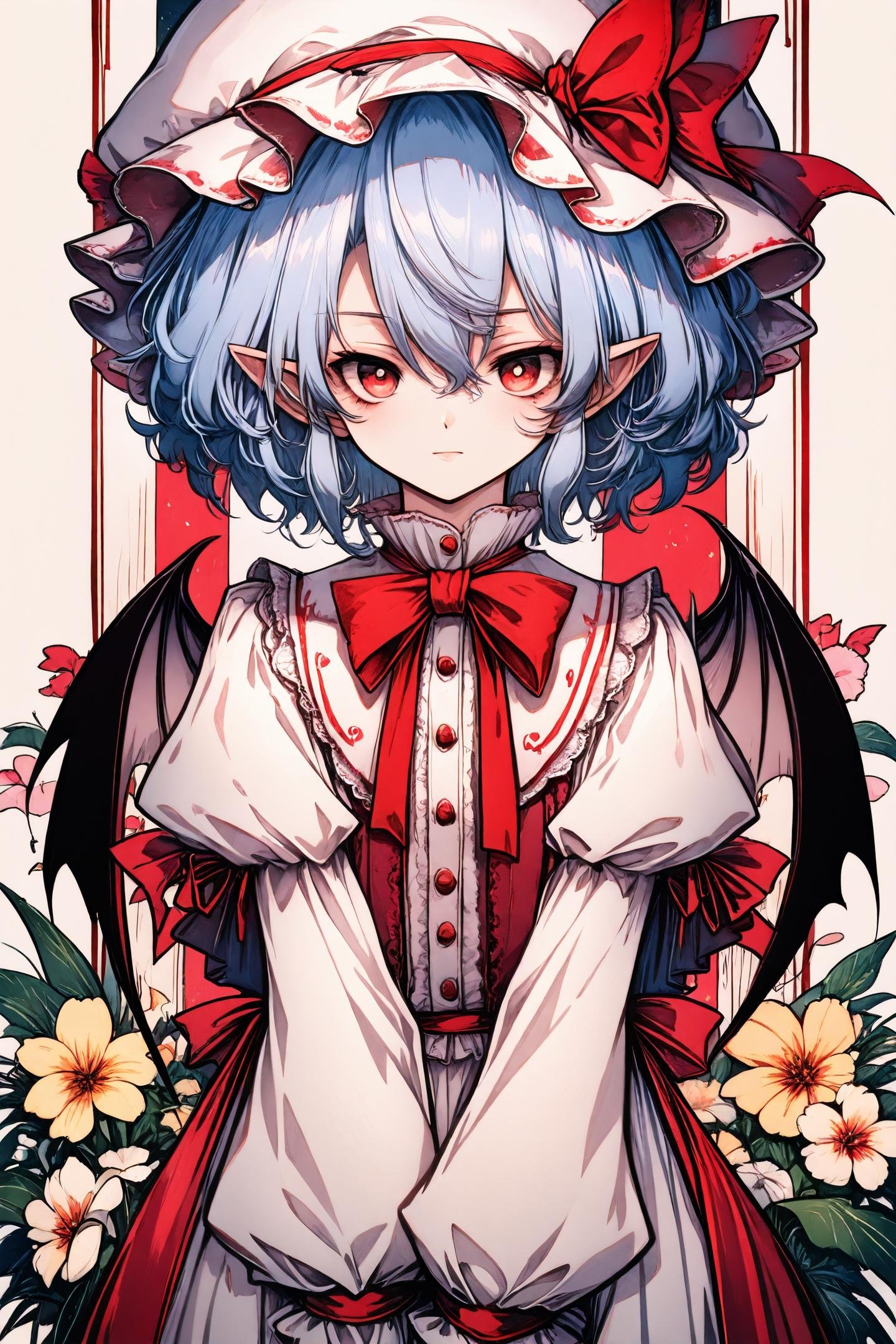 1girl,  solo,  remilia scarlet by flyx3 on Tensor.Art