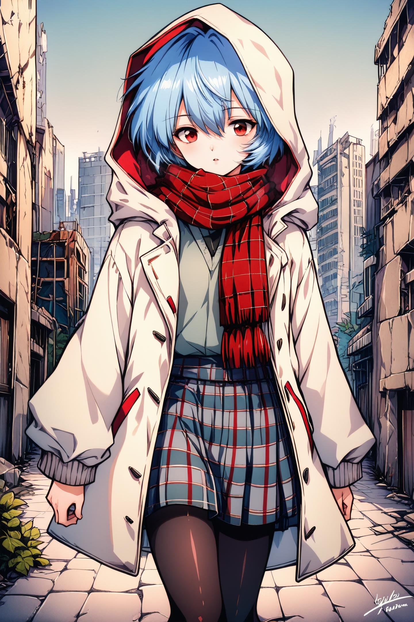 1girl,  solo,  ayanami rei by flyx3 on Tensor.Art