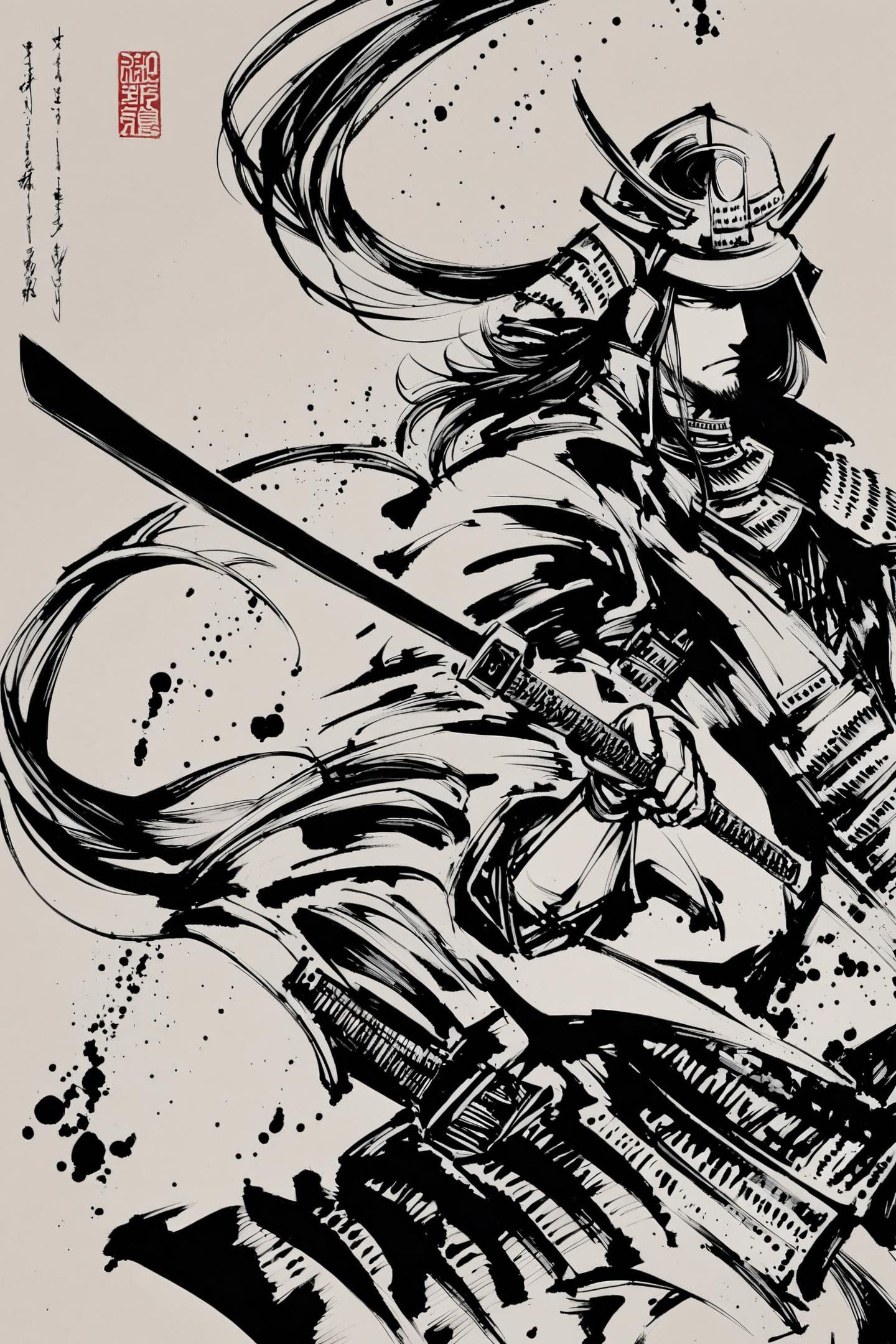 samurai,  japanese armor,  1boy by flyx3 on Tensor.Art
