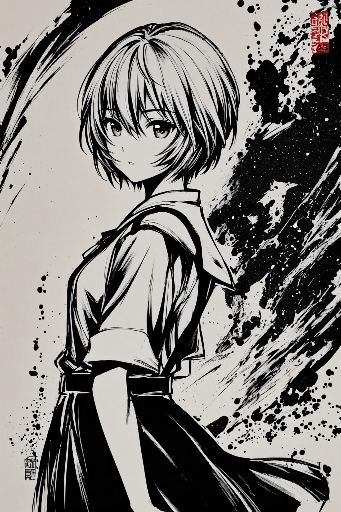 1girl,  ayanami rei,  solo by flyx3 on Tensor.Art