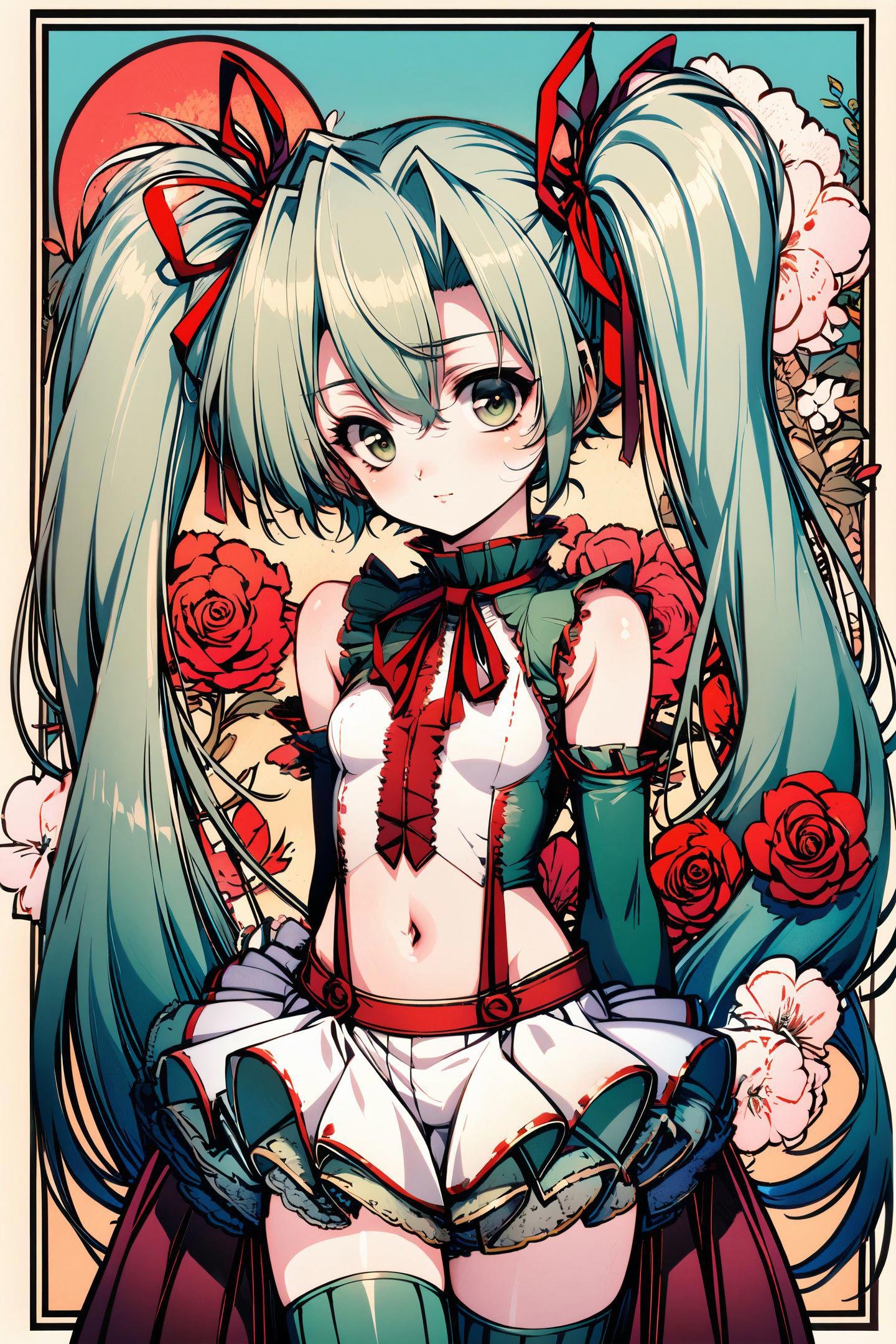 1girl,  solo,  twintails by flyx3 on Tensor.Art