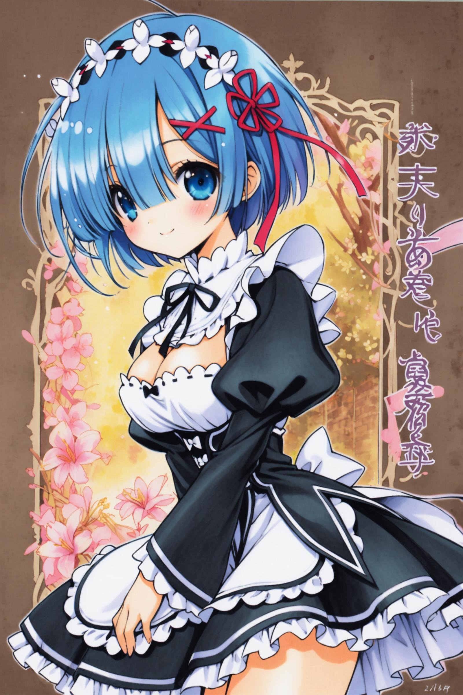 1girl,  solo,  rem (re:zero) by flyx3 on Tensor.Art