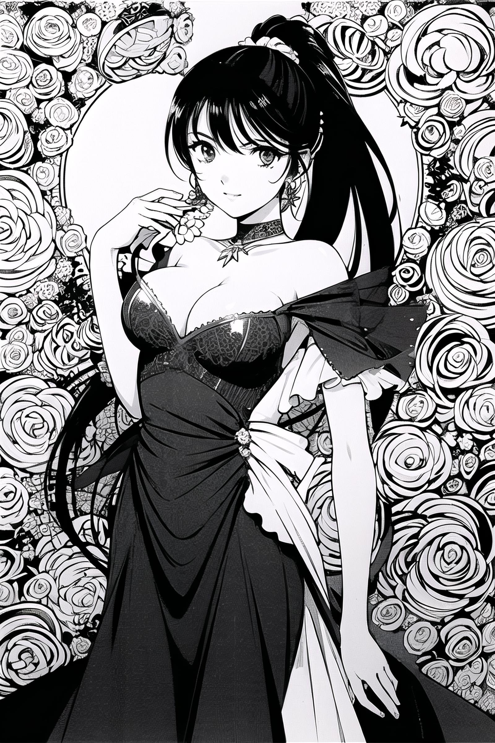 1girl,  flower,  solo by flyx3 on Tensor.Art