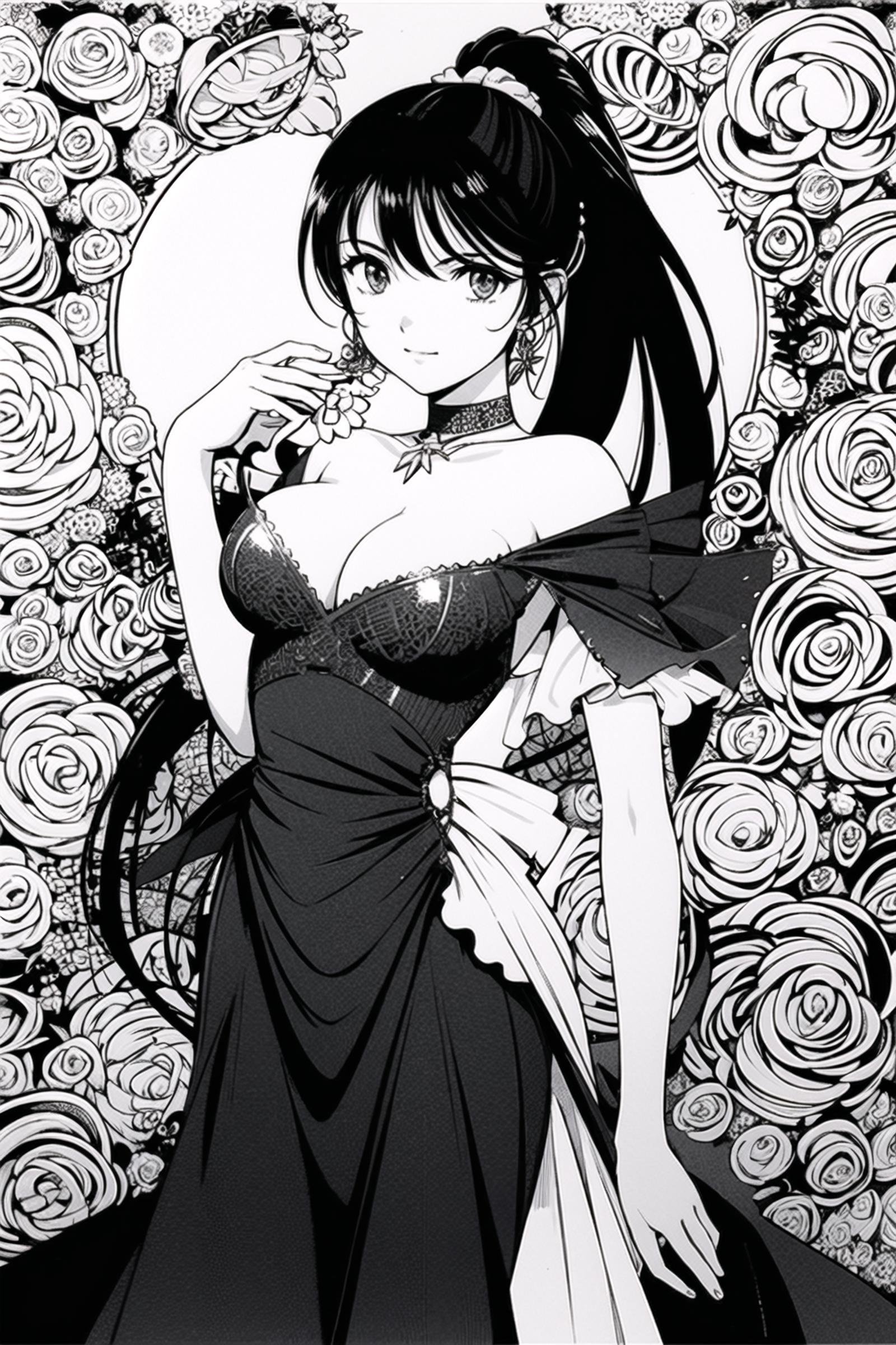 1girl,  flower,  solo by flyx3 on Tensor.Art