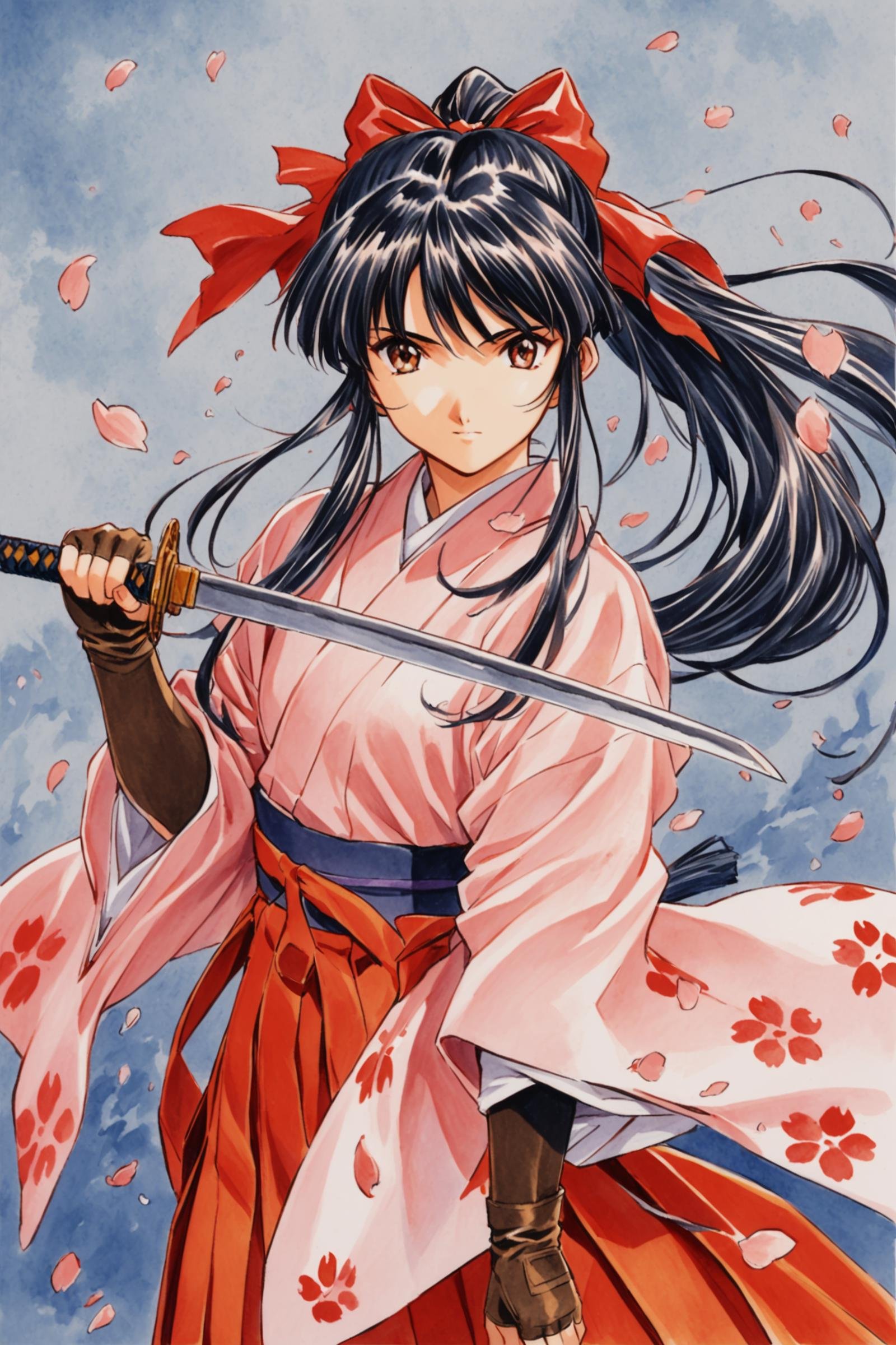 Shinguji Sakura,  1girl,  weapon by flyx3 on Tensor.Art