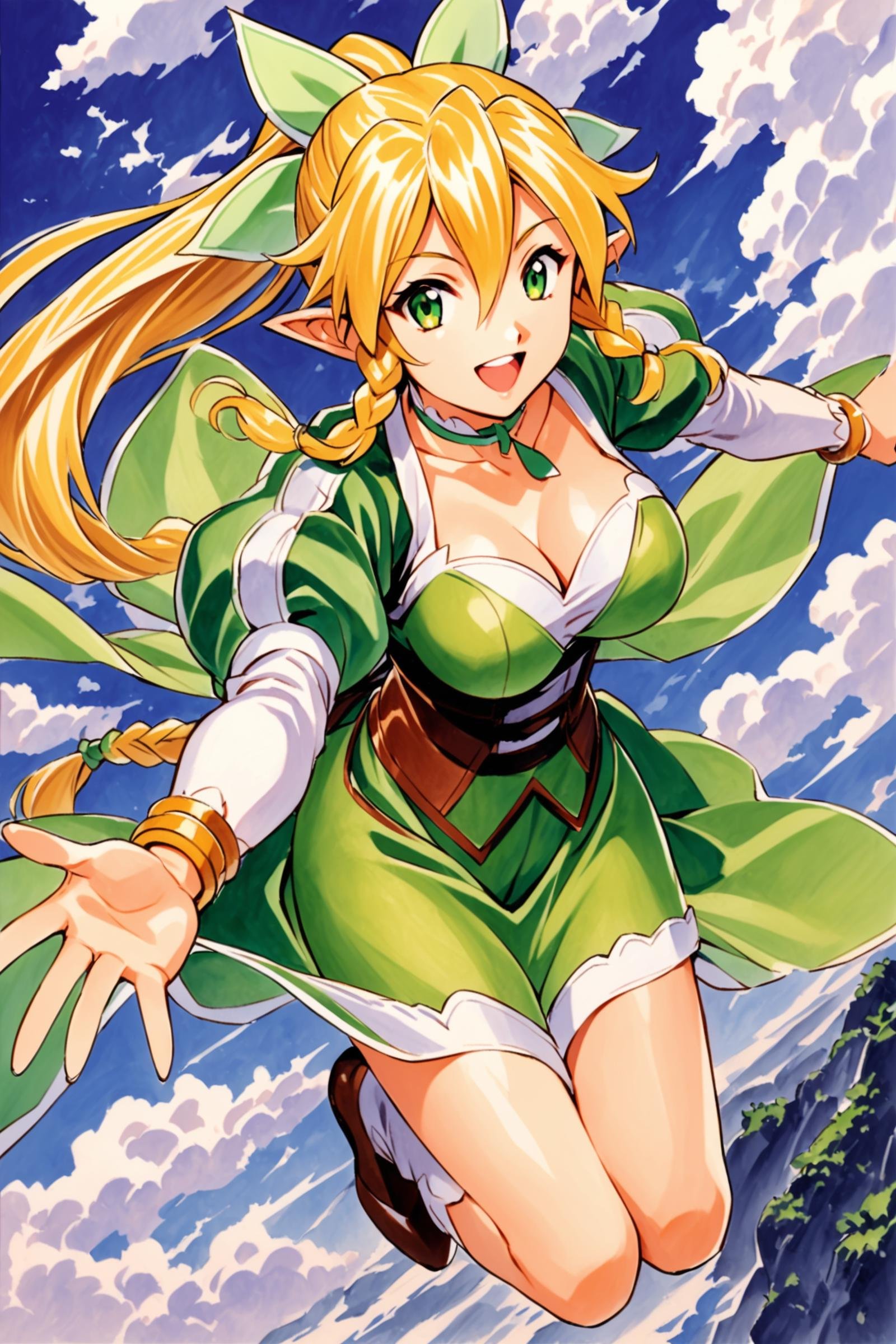 leafa,  long hair,  1girl by flyx3 on Tensor.Art