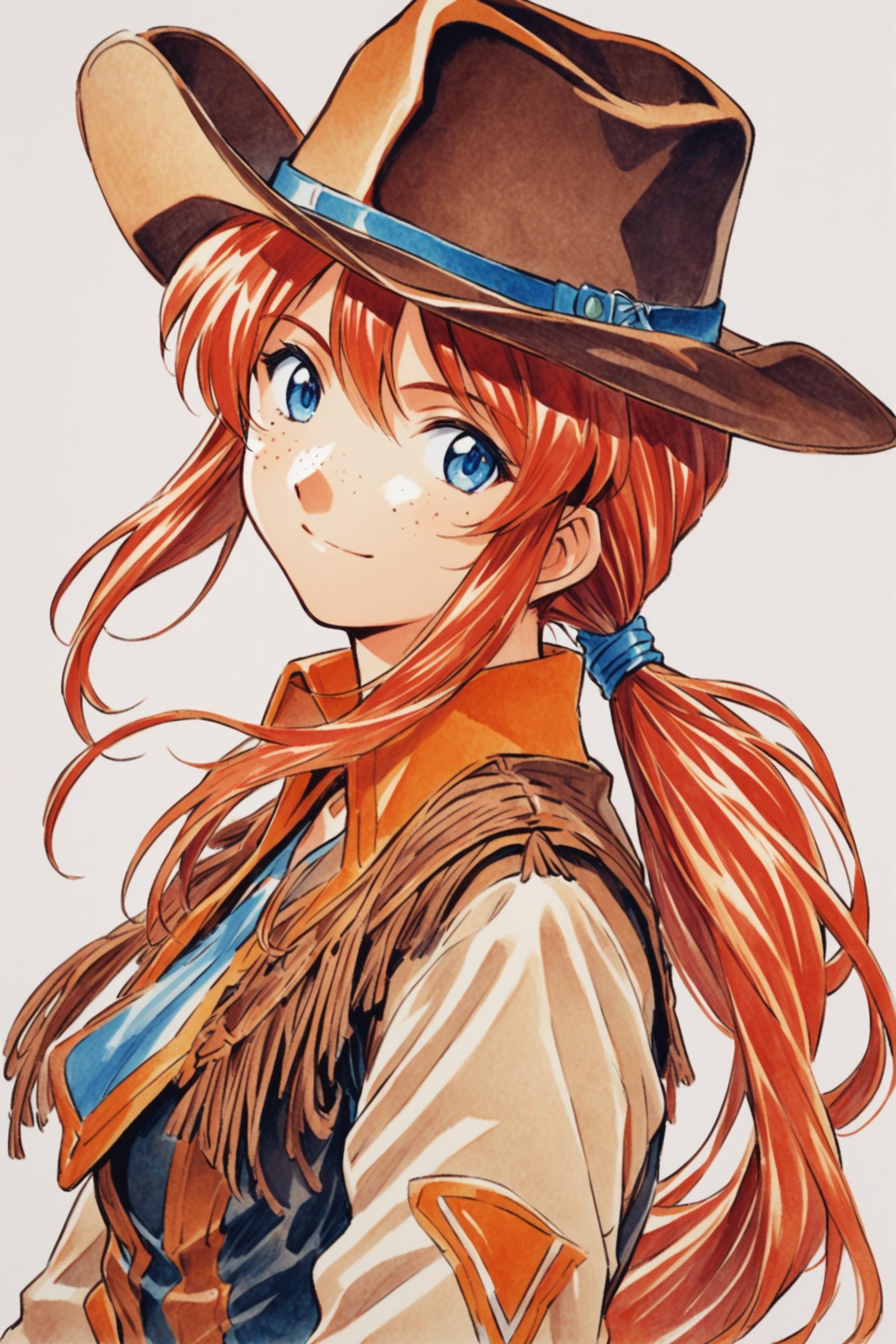 Gemini Sunrise,  freckles,  1girl by flyx3 on Tensor.Art