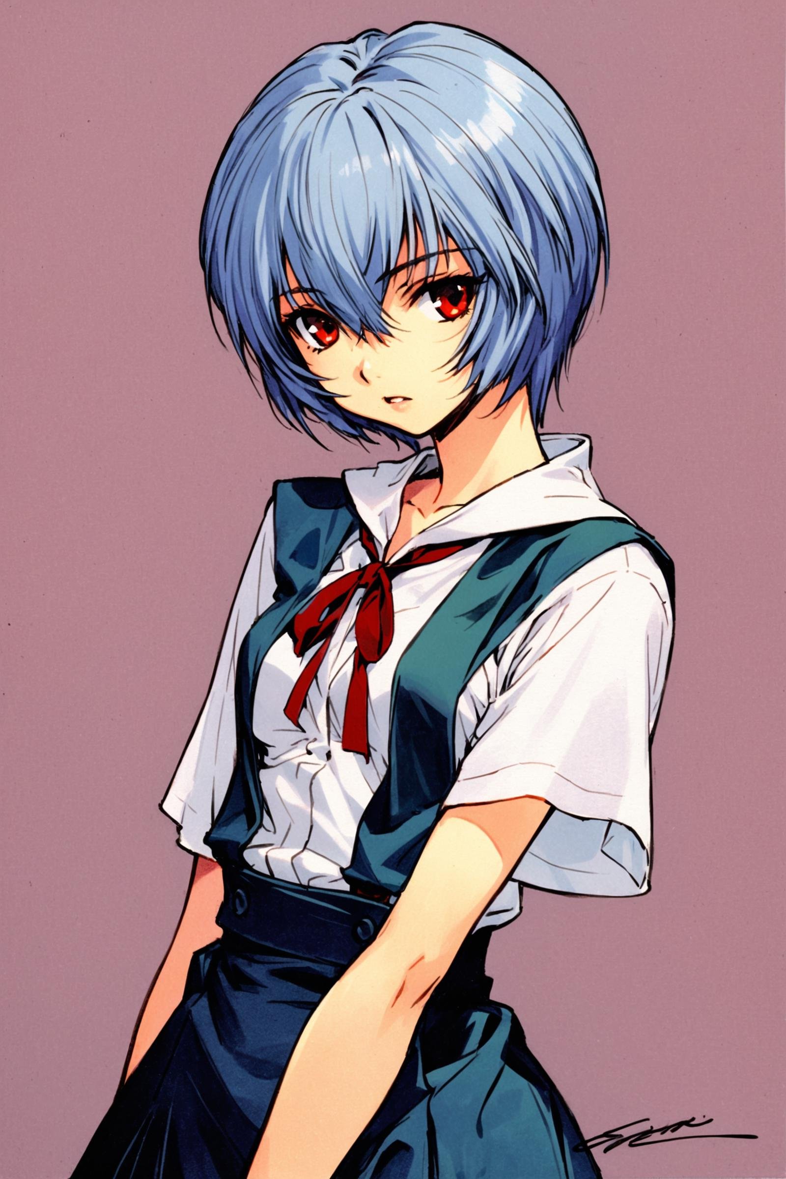 1girl,  ayanami rei,  solo by flyx3 on Tensor.Art