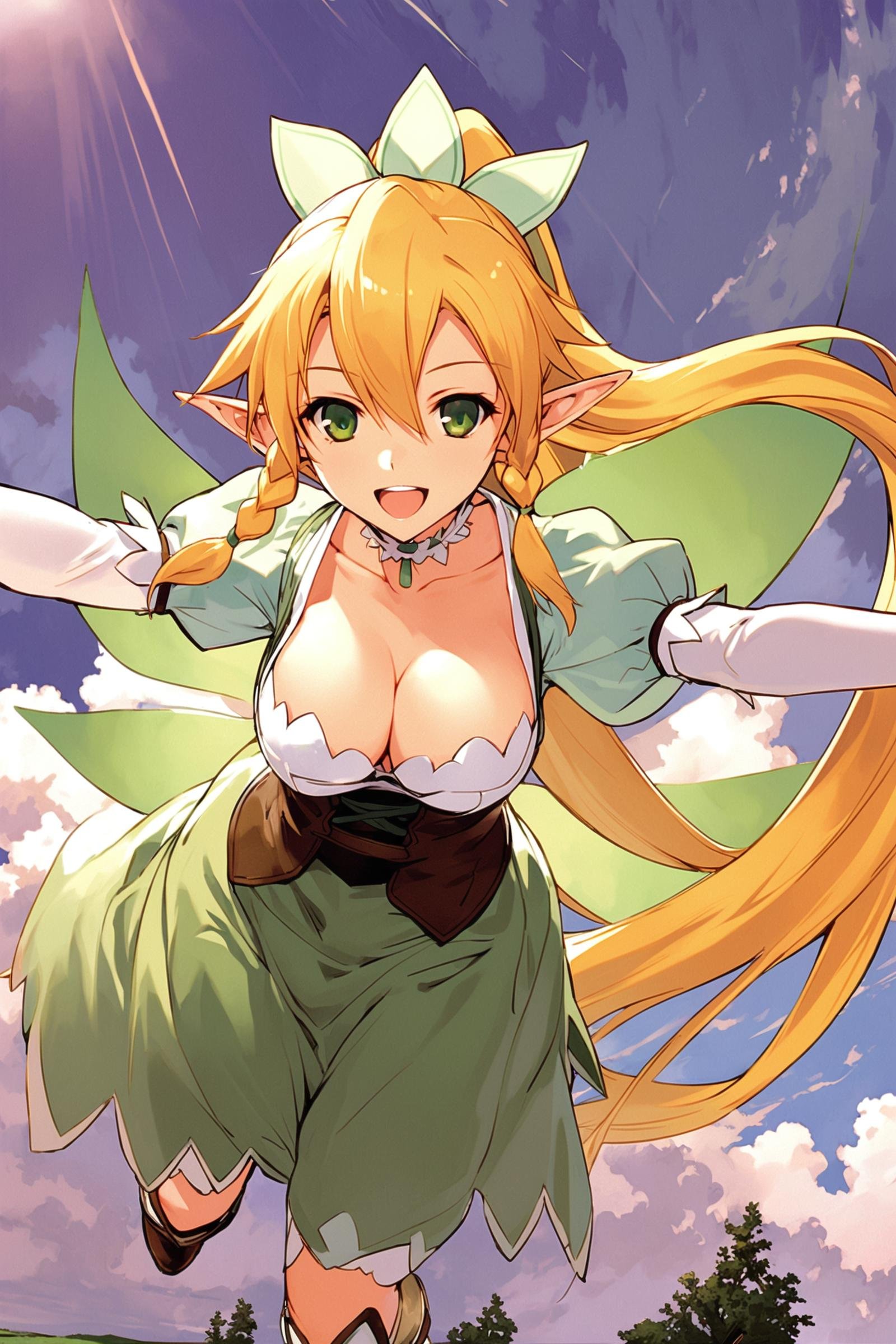 leafa,  long hair,  1girl by flyx3 on Tensor.Art