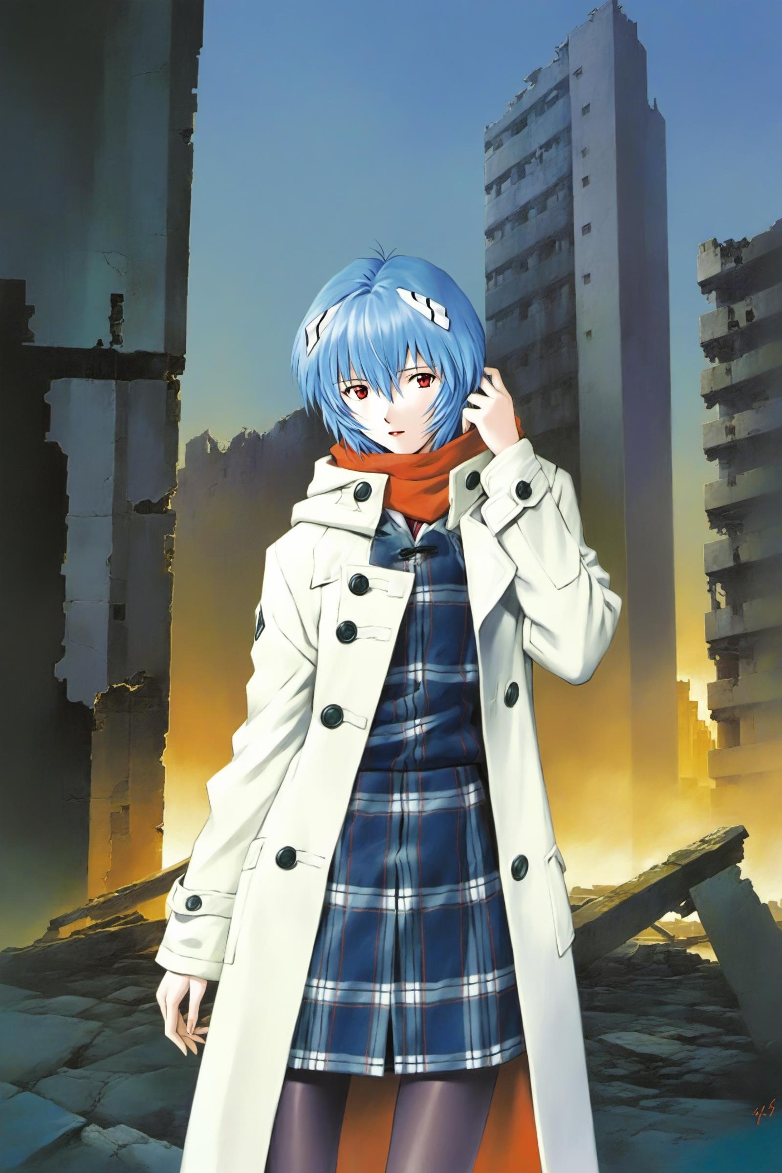 1girl,  solo,  ayanami rei by flyx3 on Tensor.Art