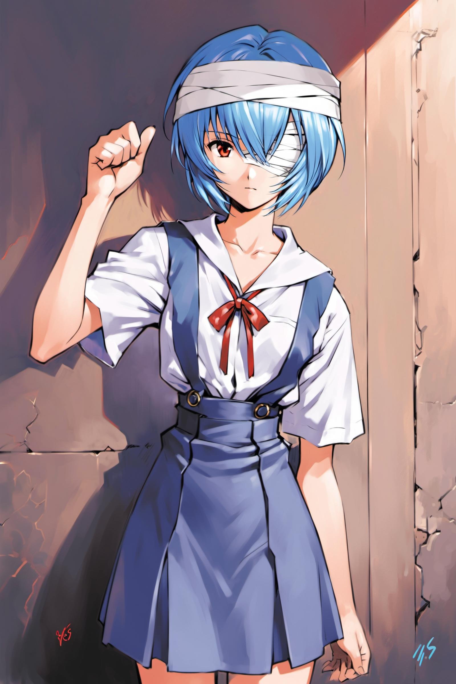 1girl,  ayanami rei,  short hair by flyx3 on Tensor.Art